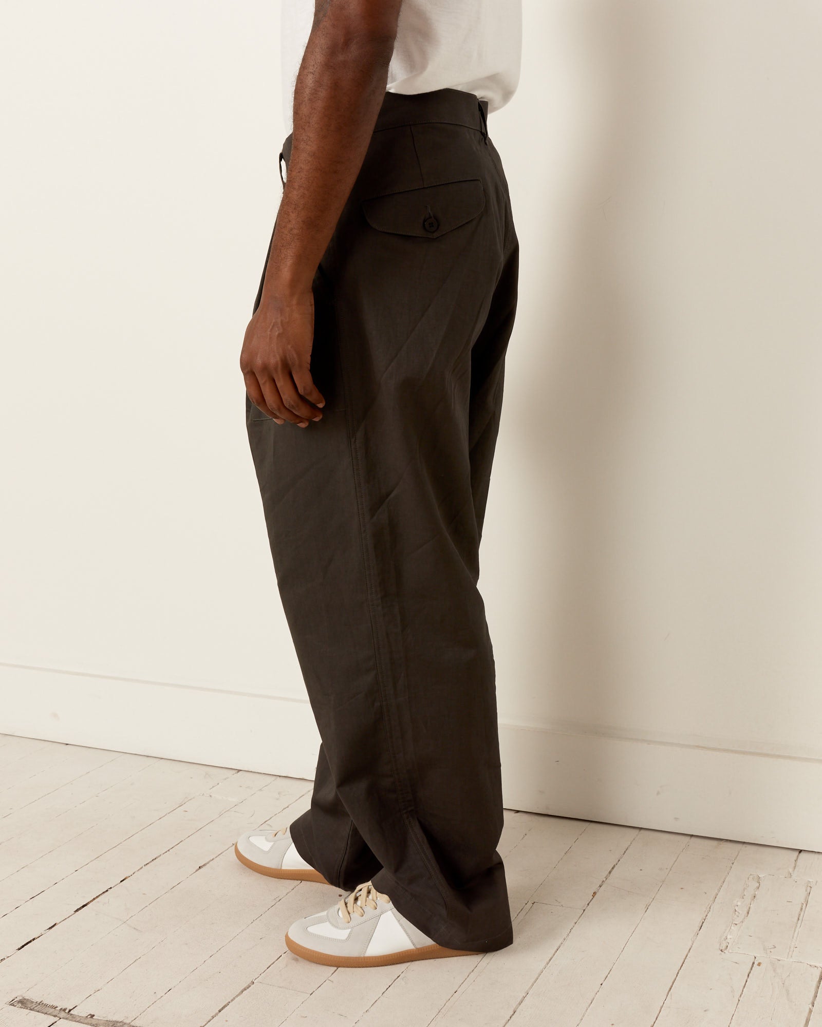 Linen Mixed Baker Pants in Charcoal – Mohawk General Store