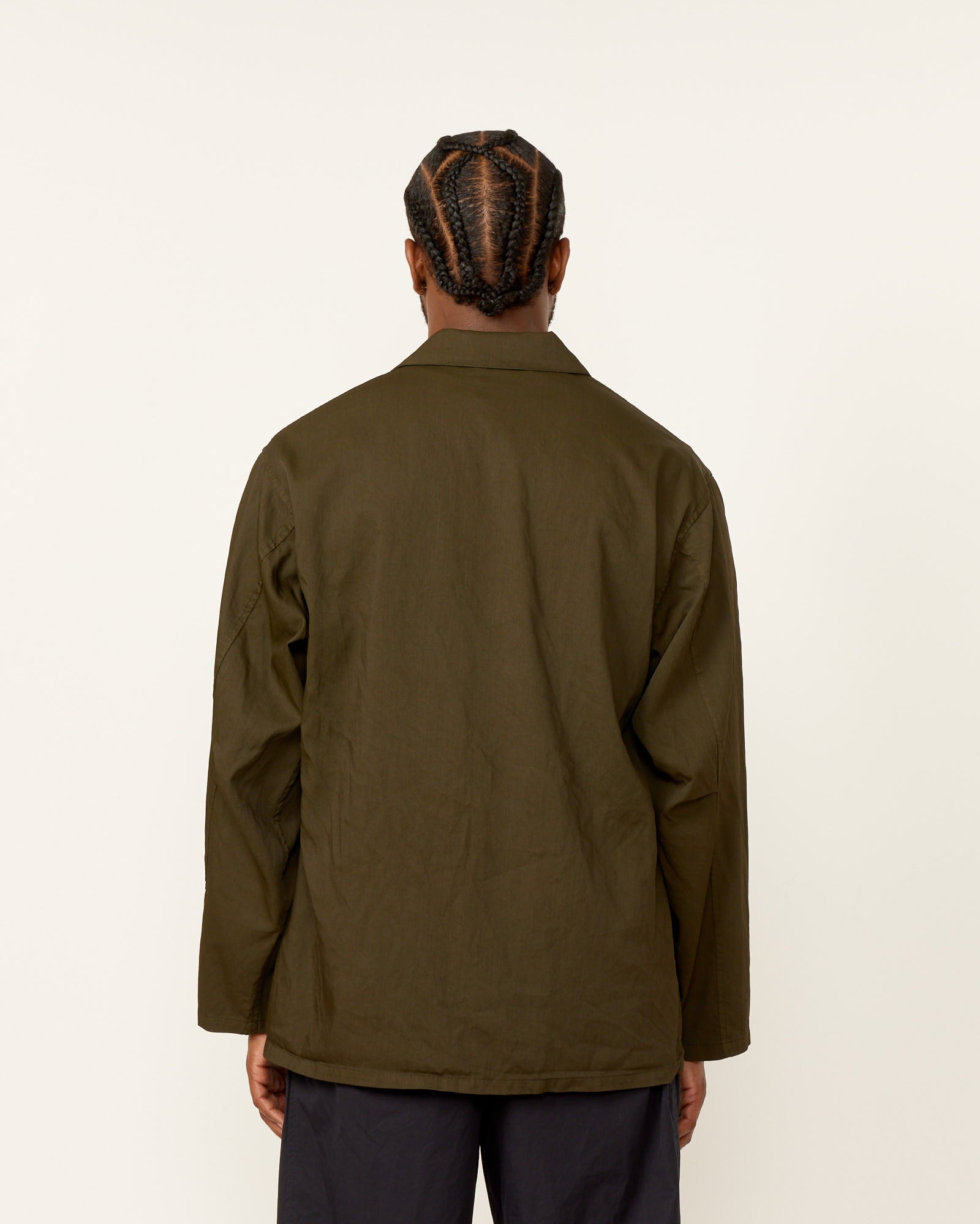 Still By Hand Garment Dye Shirt Jacket Dark Olive - Dark Olive / 2 (259474)