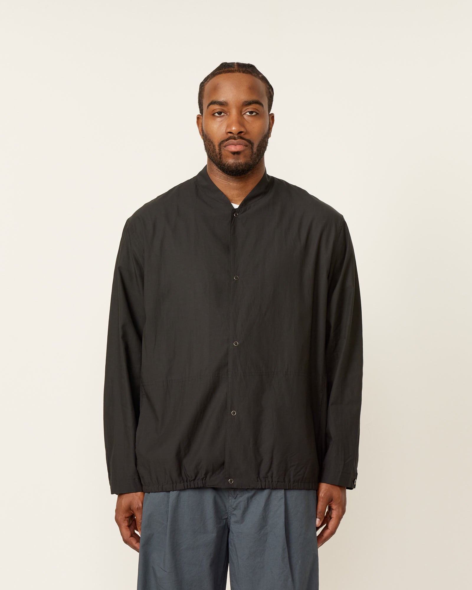 Still By Hand Cupro Mixed Blouson Black - Black / 2 (259486)