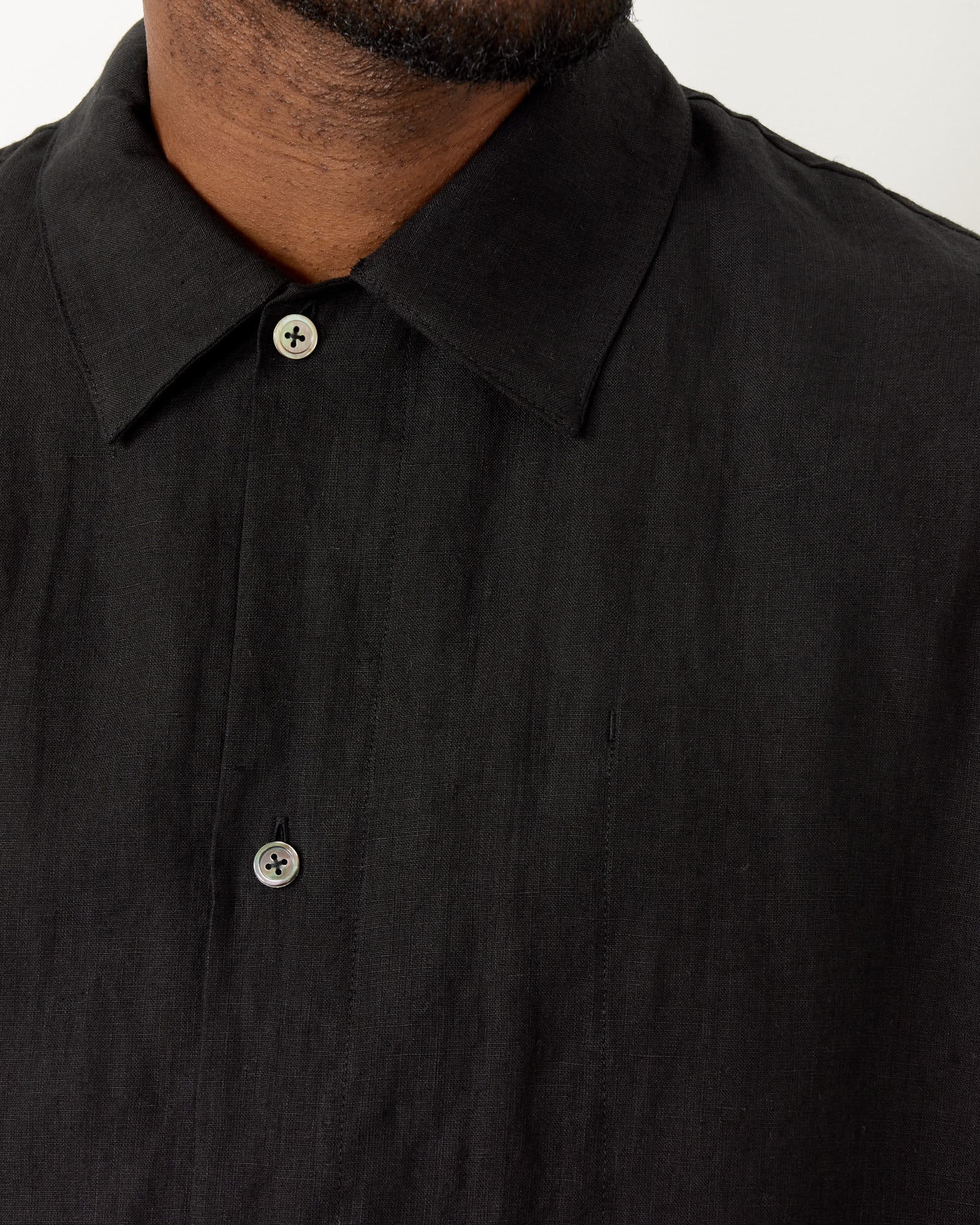 Still By Hand Paper Mixed Shirt Jacket Black - Black / 1 (259491)