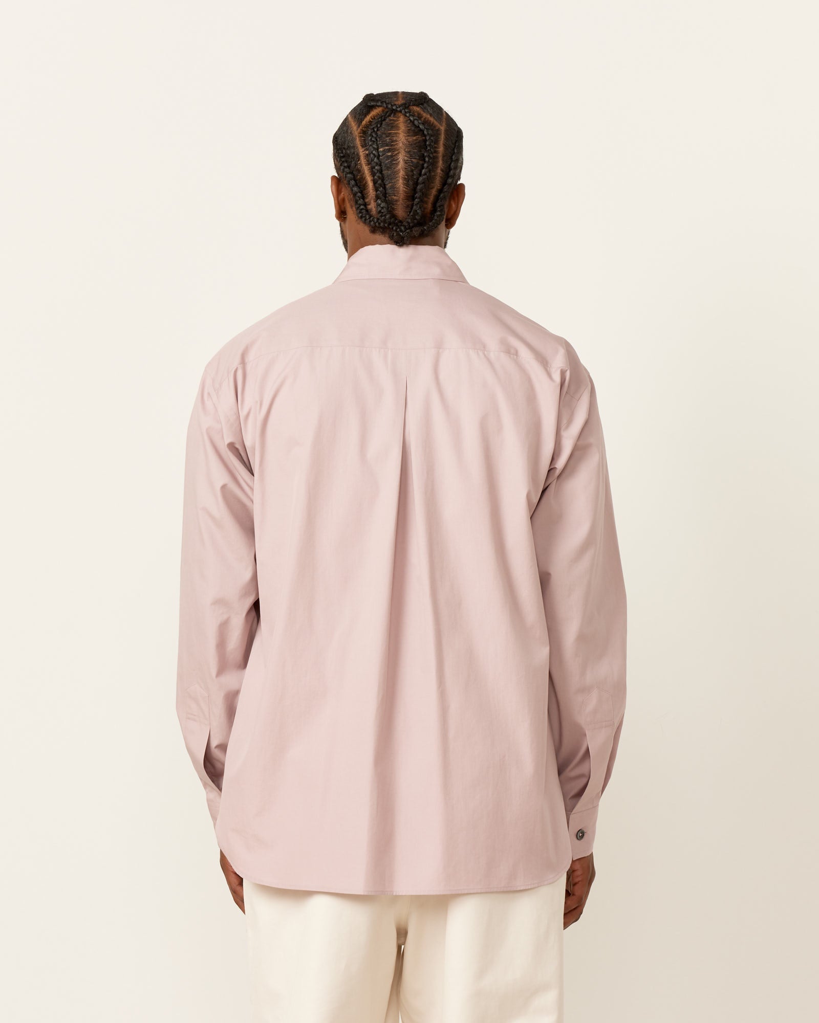 Margaret Howell Half Placket Shirt Dusty Pink - Dusty Pink / M (259568)