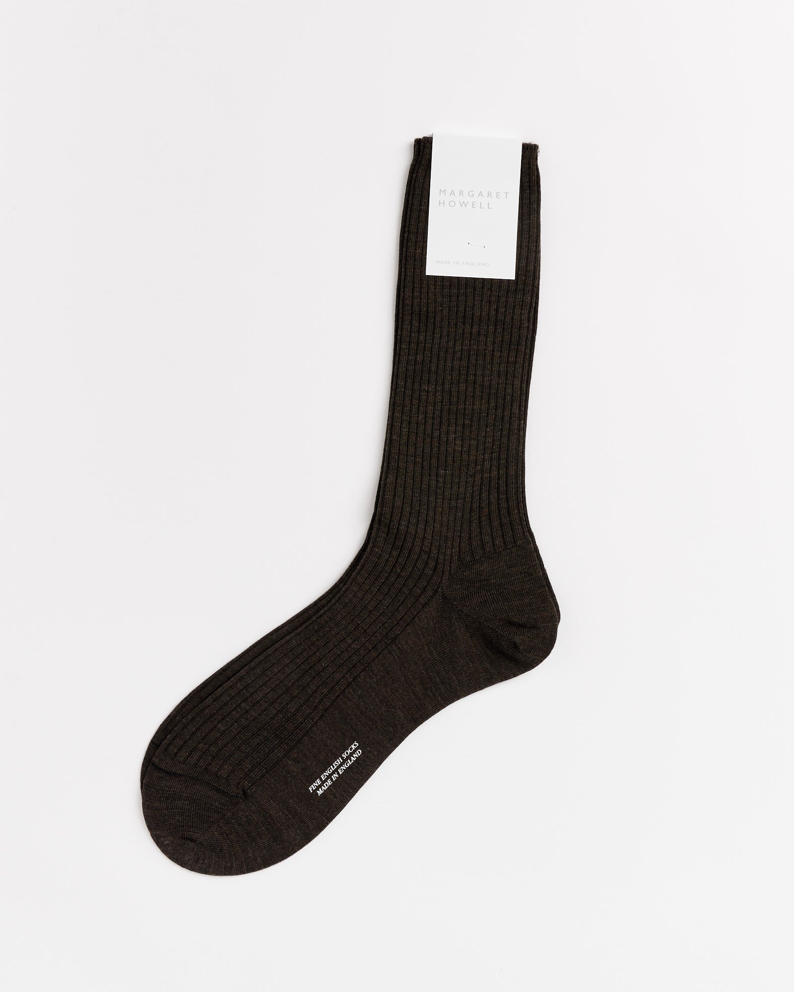 Margaret Howell Full Rib Socks Dark Brown - Dark Brown / OS (259587)