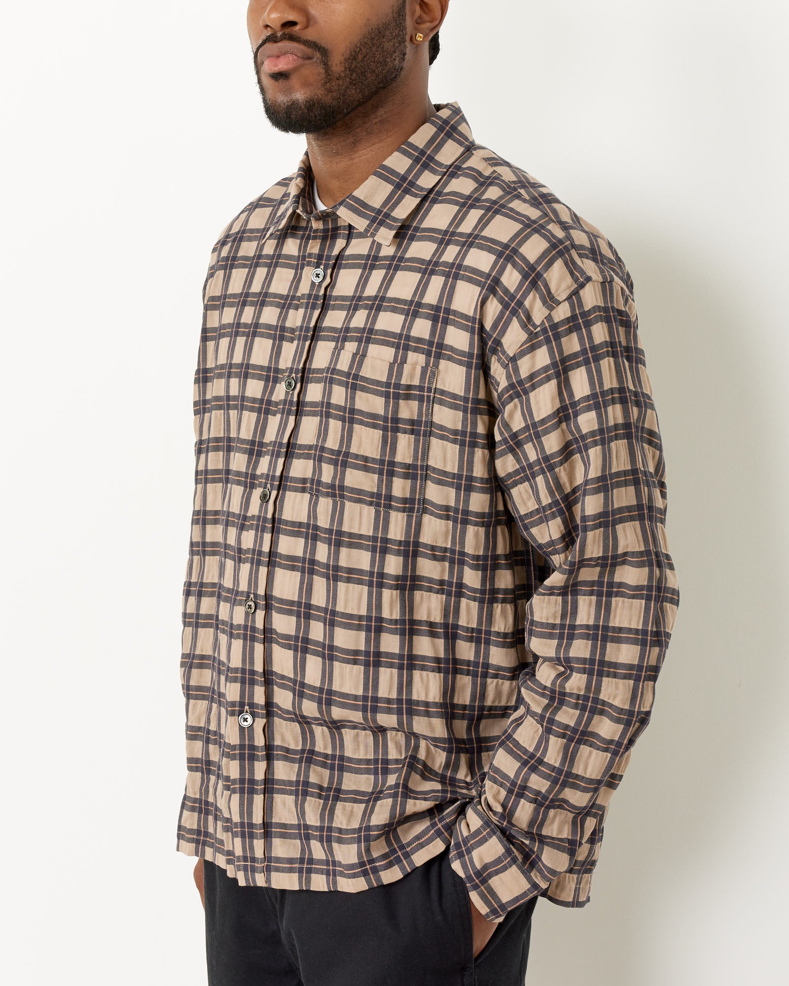 Stussy Sonoma Plaid L/S Shirt Tan - Tan / L (259658)