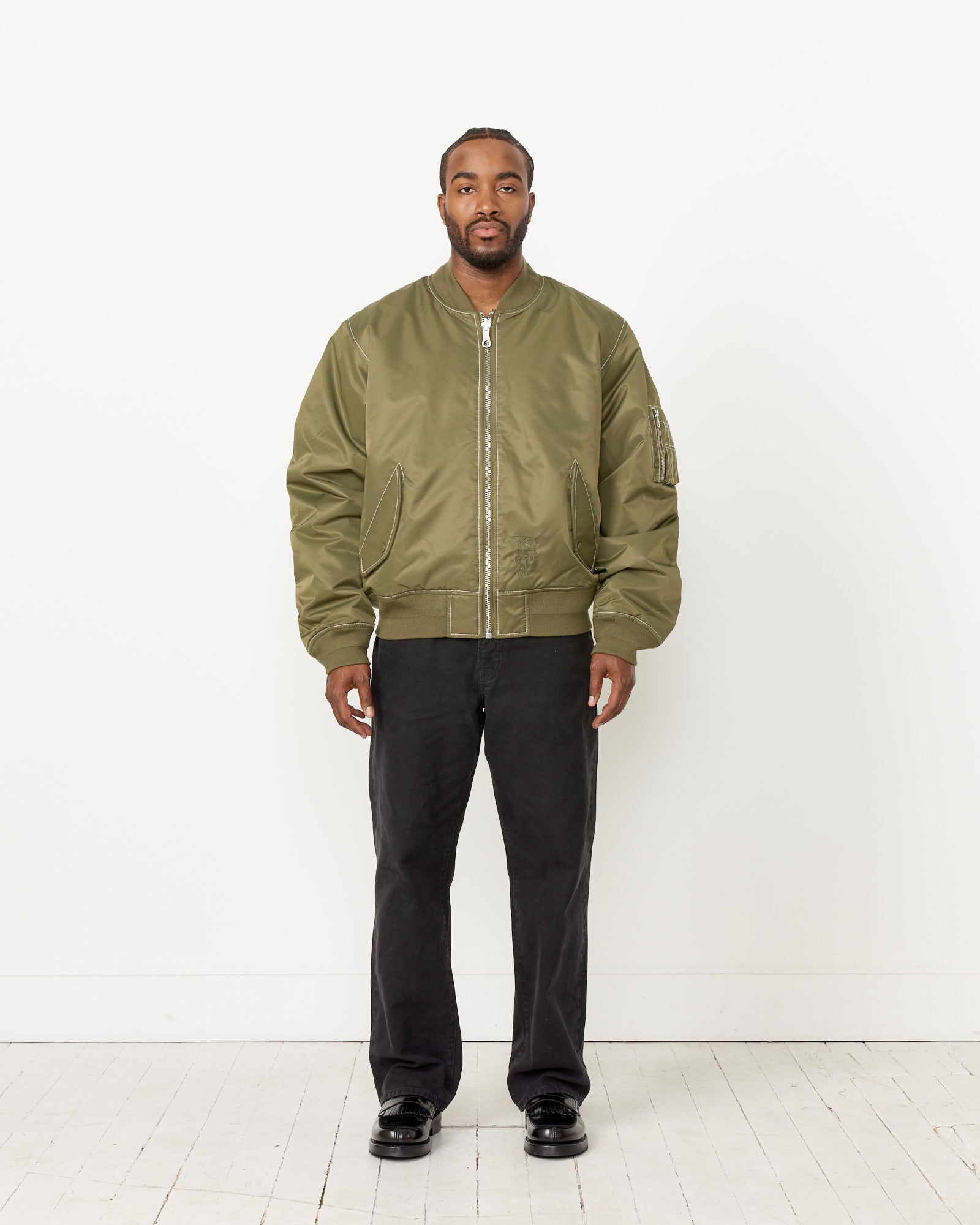 Stussy Built Bomber Jacket Olive - Olive / L (259674)