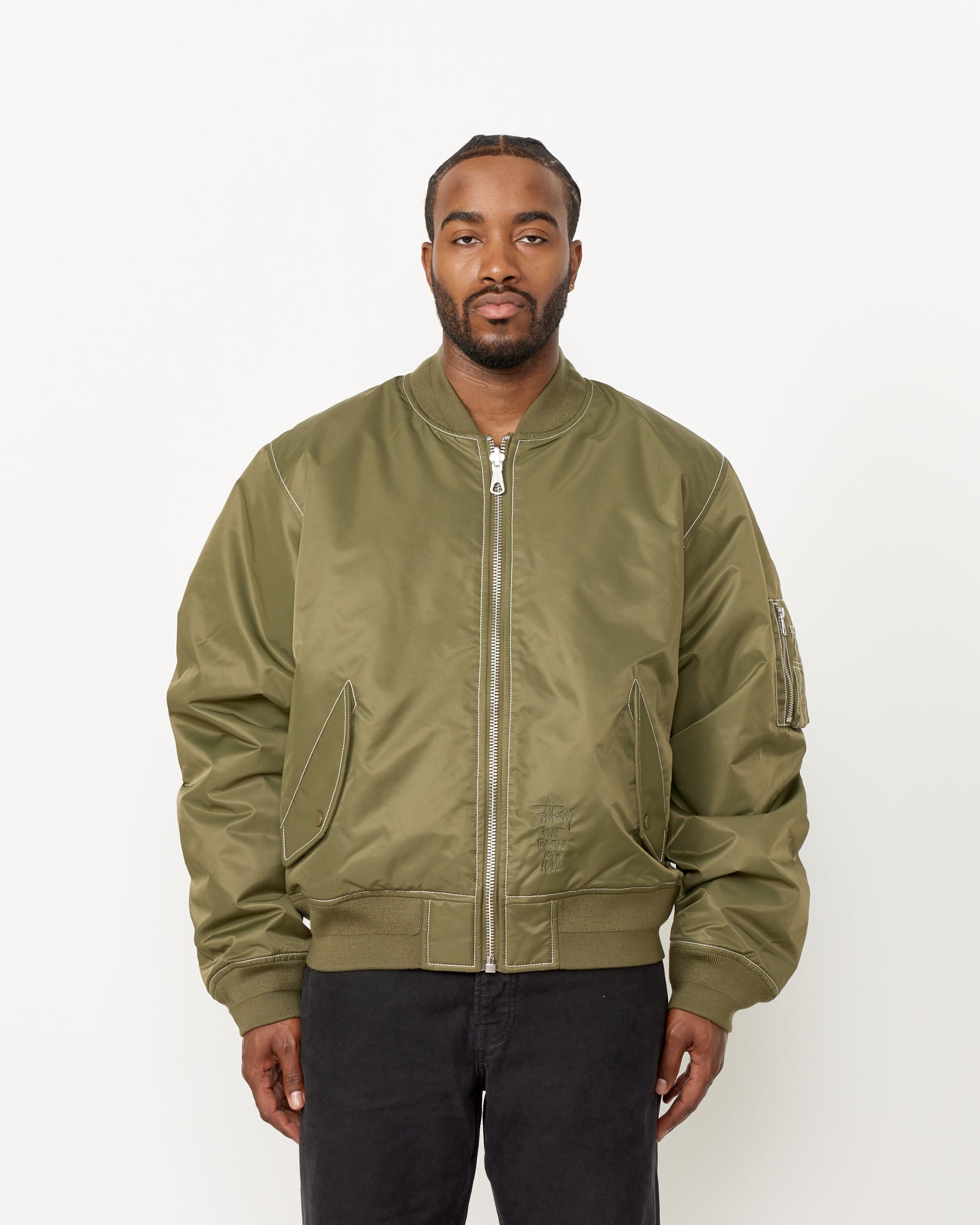 Stussy Built Bomber Jacket Olive - Olive / L (259674)