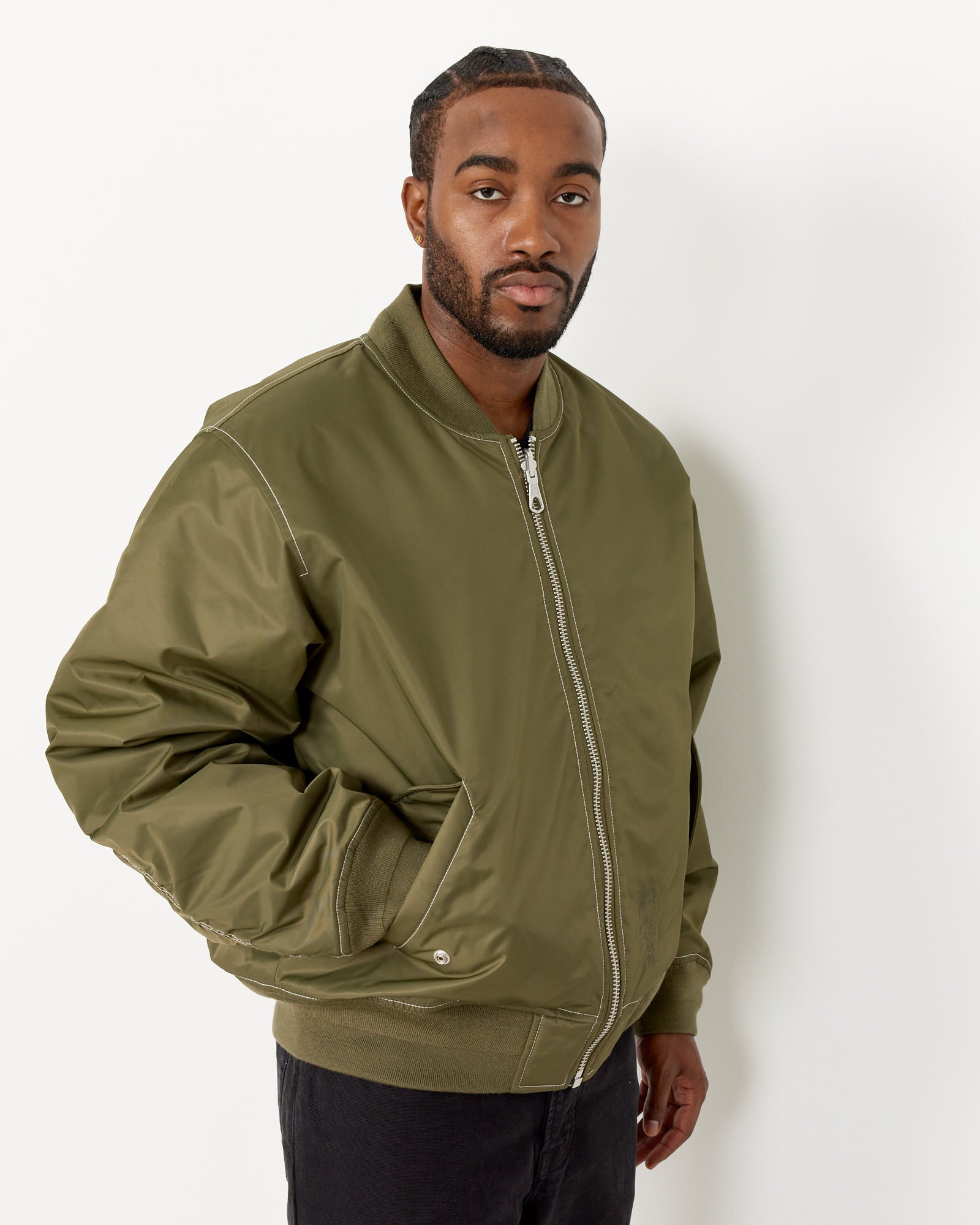 Stussy Built Bomber Jacket Olive - Olive / L (259674)