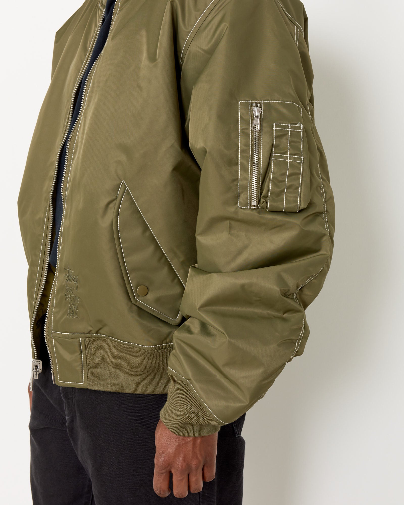 Stussy Built Bomber Jacket Olive - Olive / L (259674)