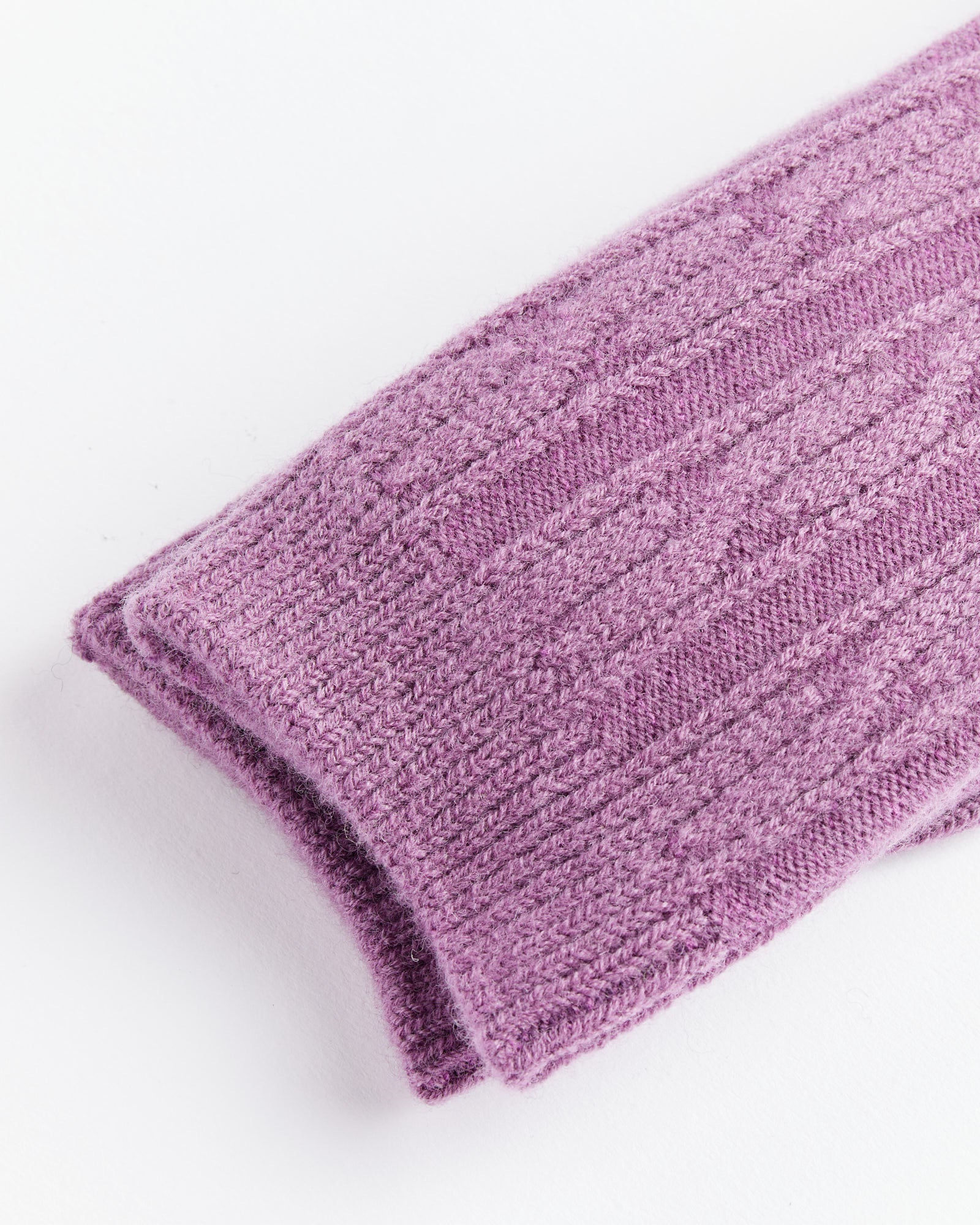 Stussy Cable Knit Dress Socks Plum - Plum / 8-13 (259717)