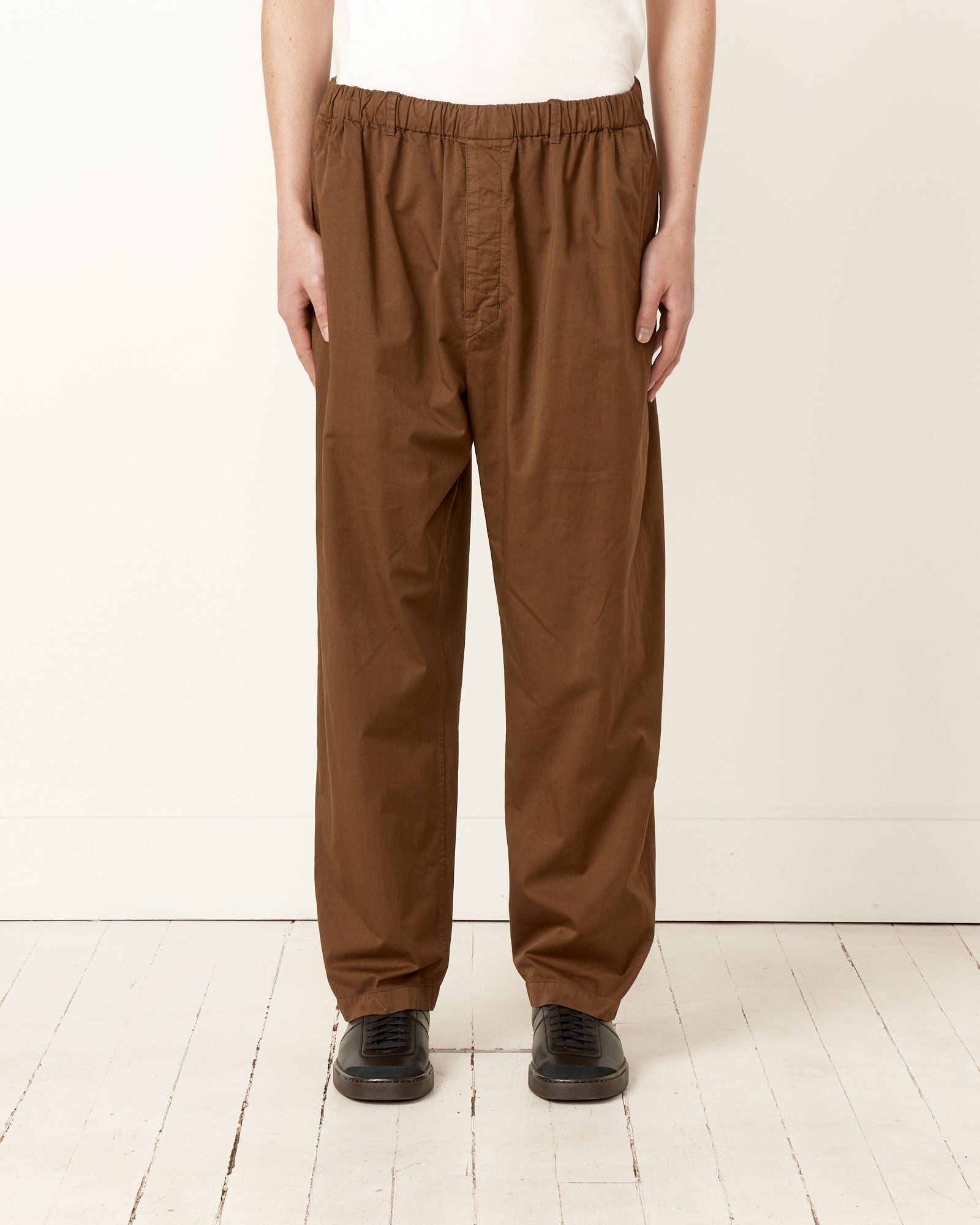 Lemaire Relaxed Pants Dark Tobacco - Dark Tobacco / M (259727)