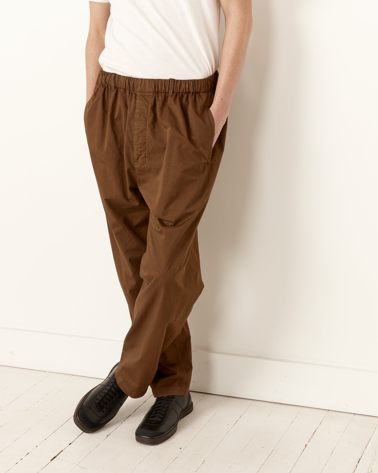 Lemaire Relaxed Pants Dark Tobacco - Dark Tobacco / M (259727)