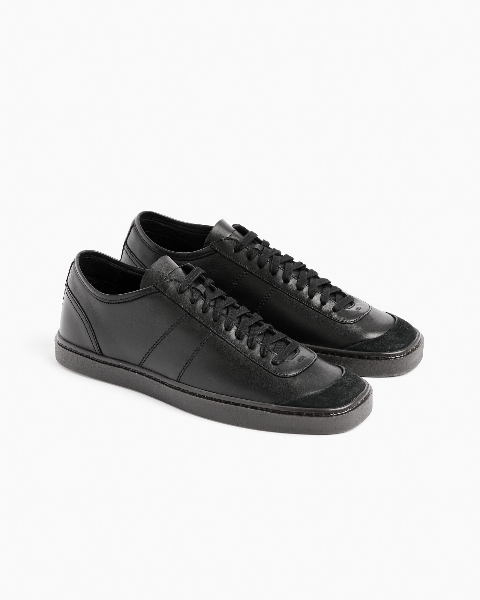 Lemaire Linoleum Basic Laced Up Trainers Black - Black / 41 (259755)