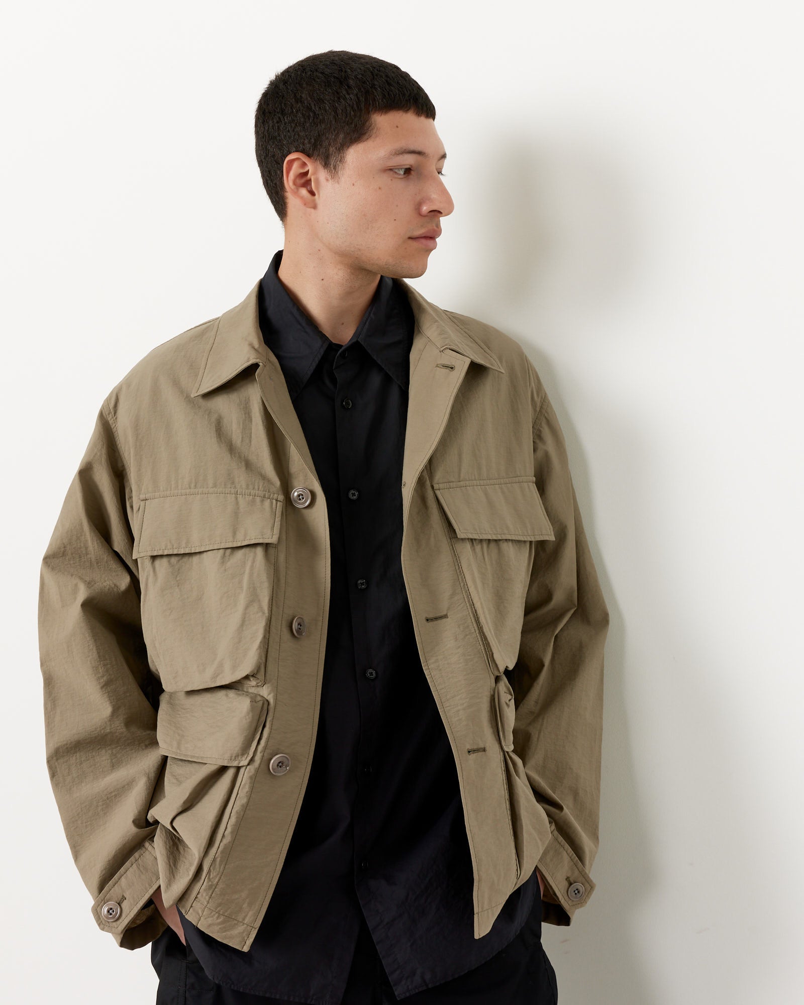 Lemaire Light Field Jacket Dusty Khaki - Dusty Khaki / 48 (259761)