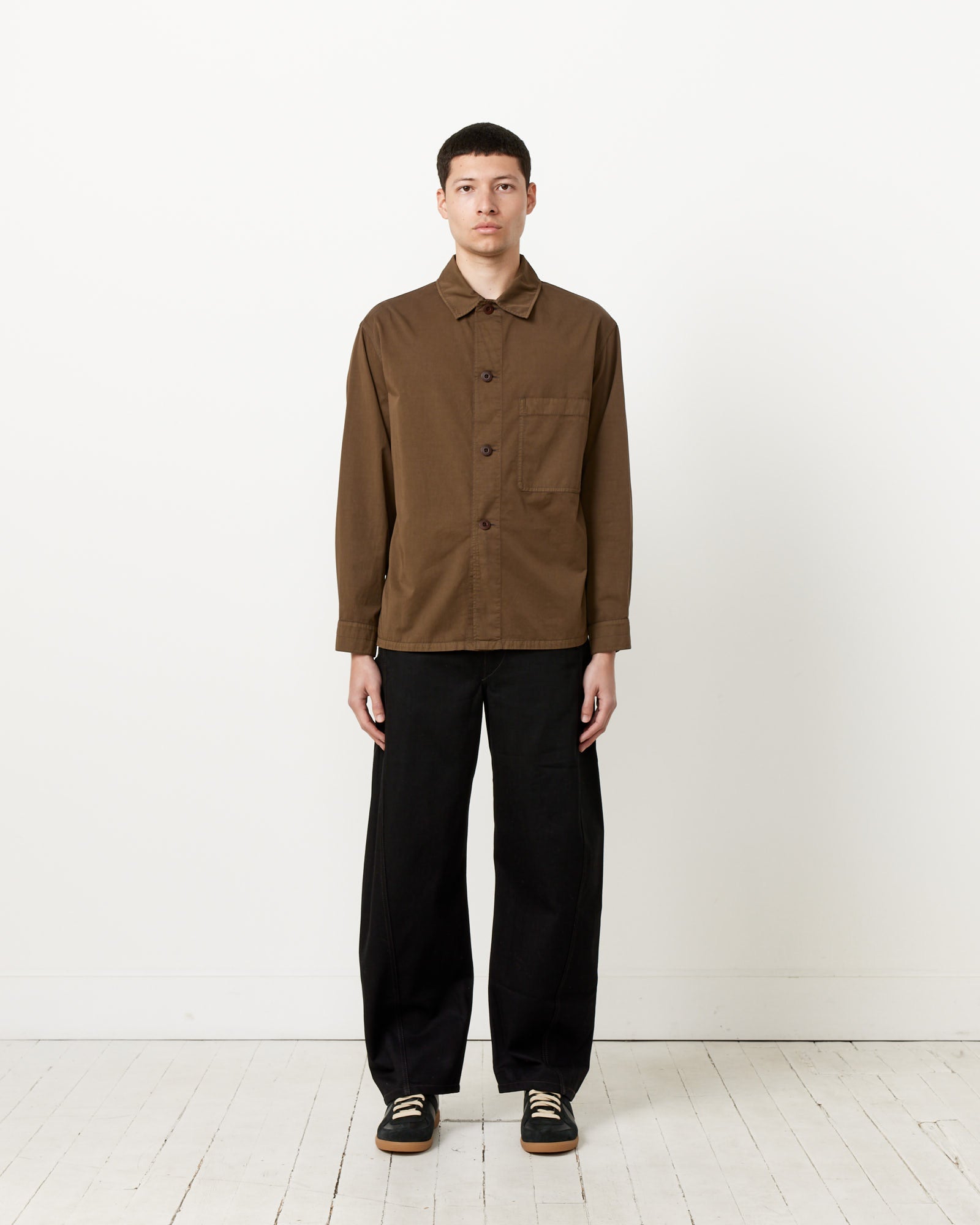 Lemaire  L/S Pyjama Shirt Dark Tobacco - Dark Tobacco / 48 (259781)