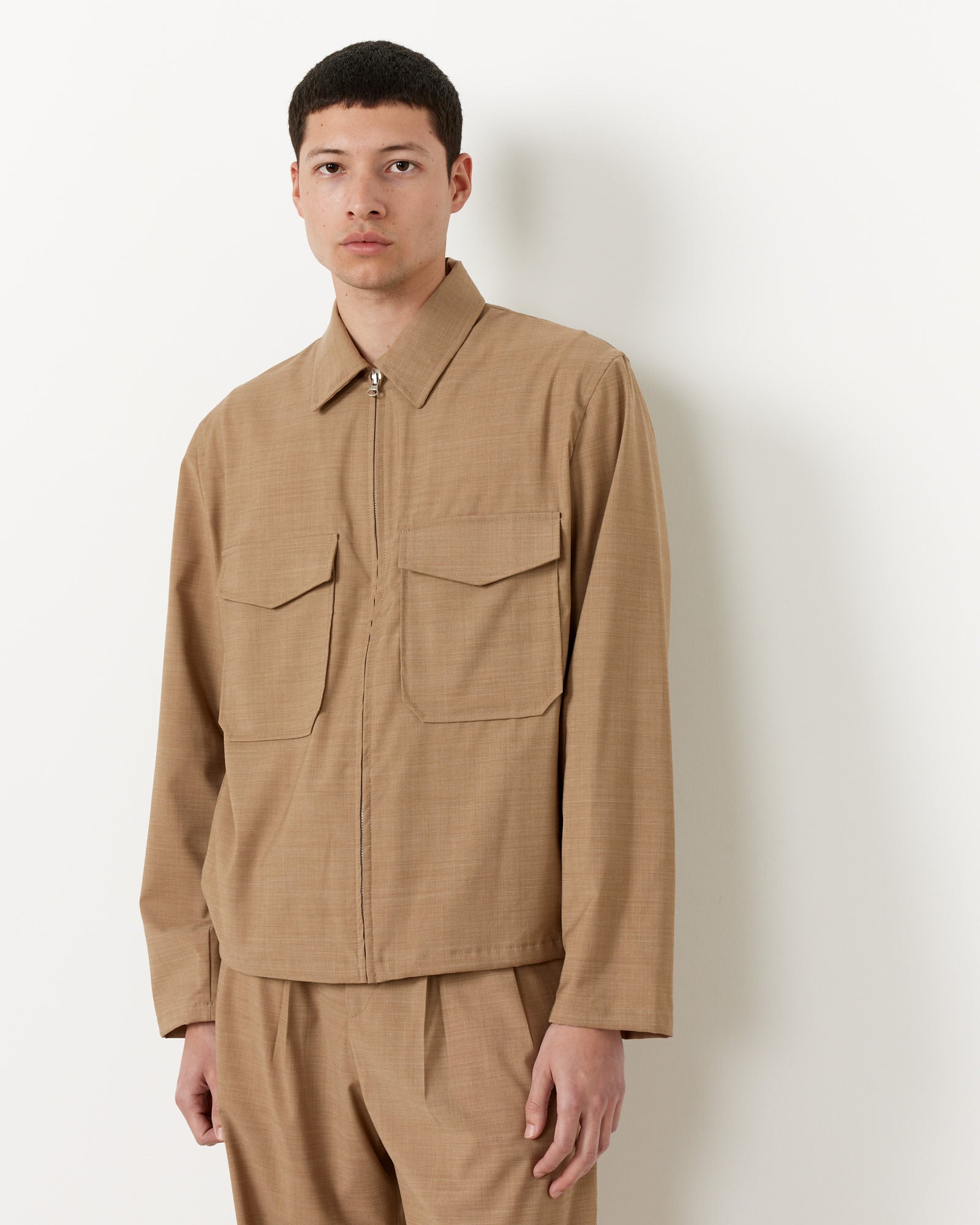 LC23 Nylon Wool Overshirt Camel - Camel / L (259919)