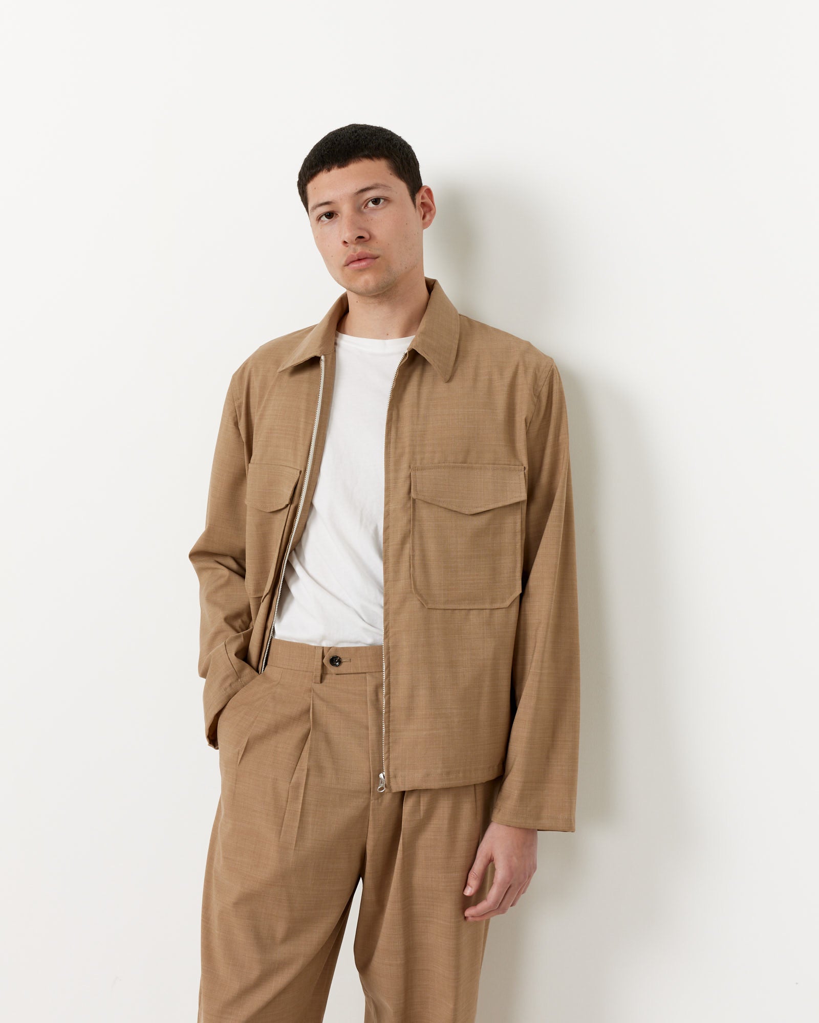 LC23 Nylon Wool Overshirt Camel - Camel / L (259919)