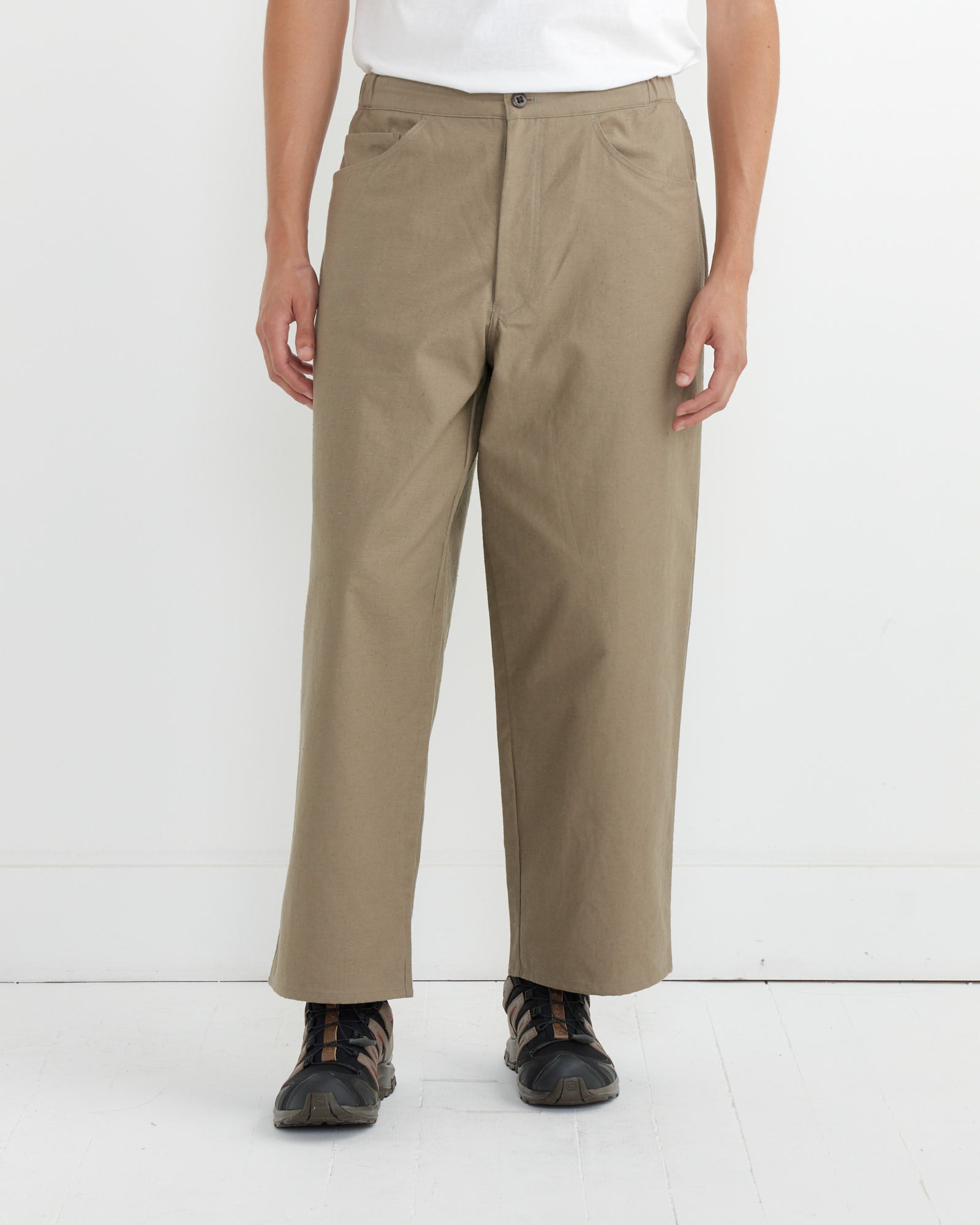 Jackman Back Nep Baggy Trousers Sepia - Sepia / M (259939)