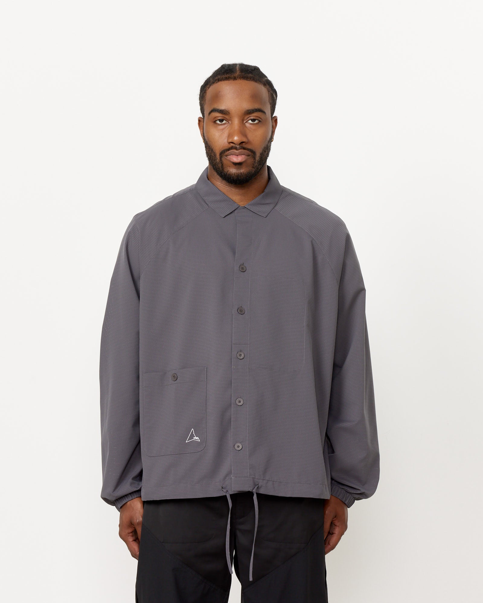 ROA Perforated Shirt Graphite - Graphite / L (259984)