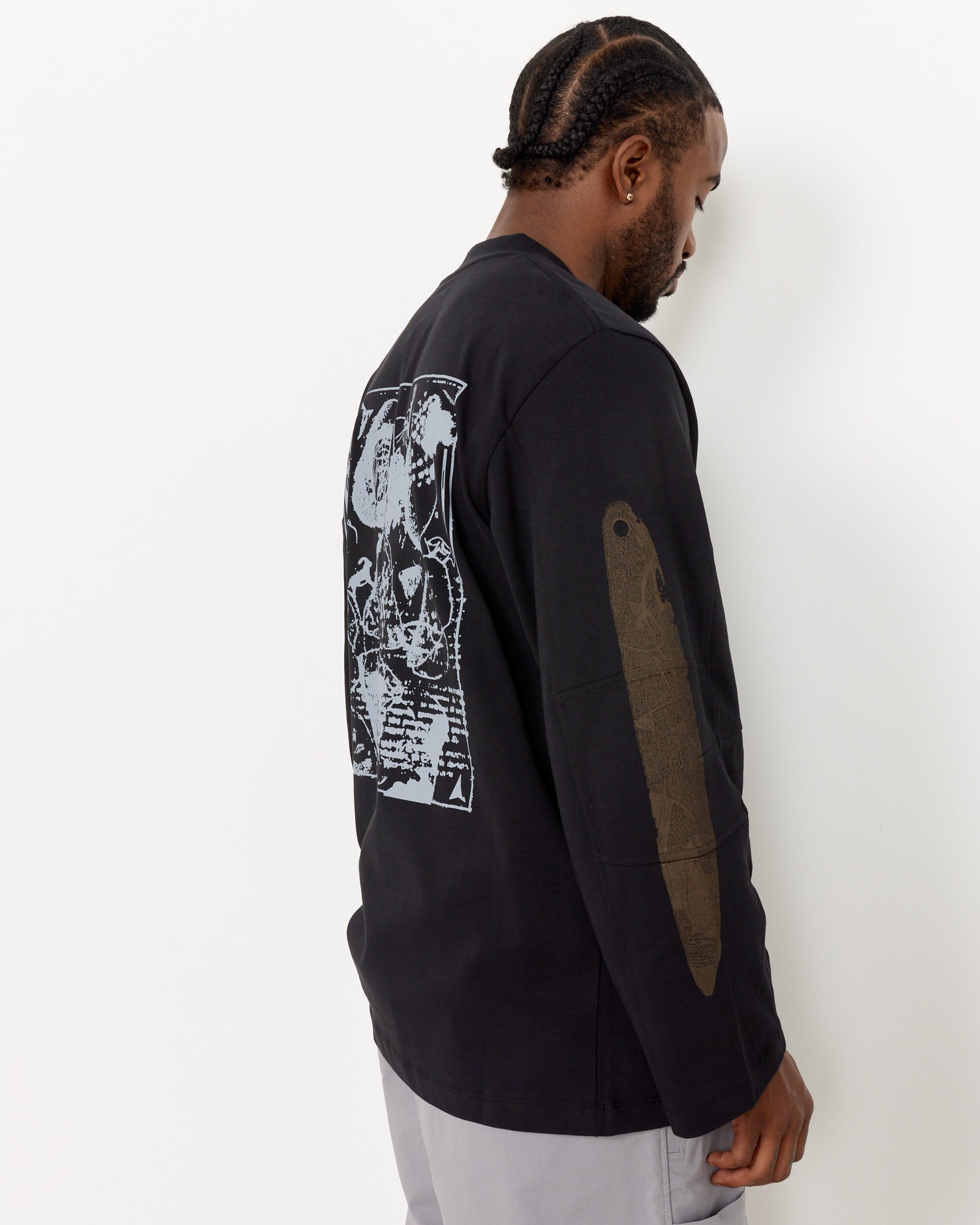 ROA L/S Graphic Sweatshirt Black - Black / L (260011)