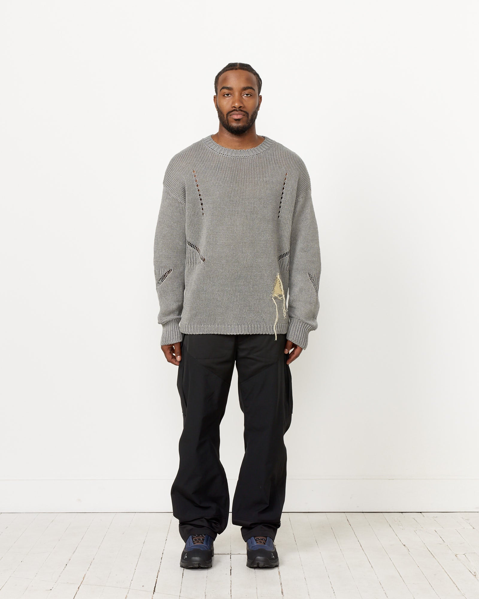 ROA Hemp Crewneck Grey - Grey / L (260017)