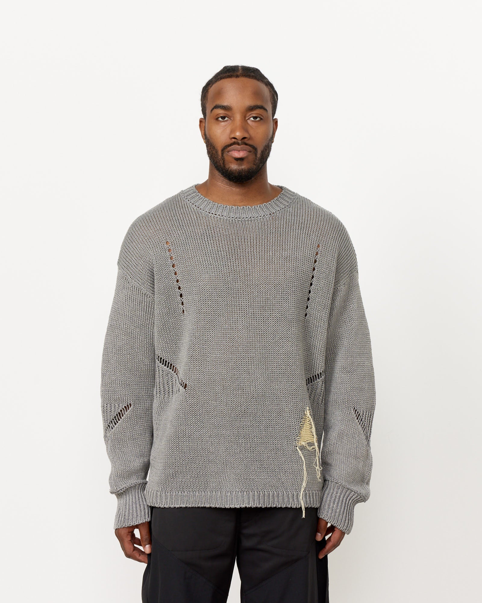 ROA Hemp Crewneck Grey - Grey / L (260017)