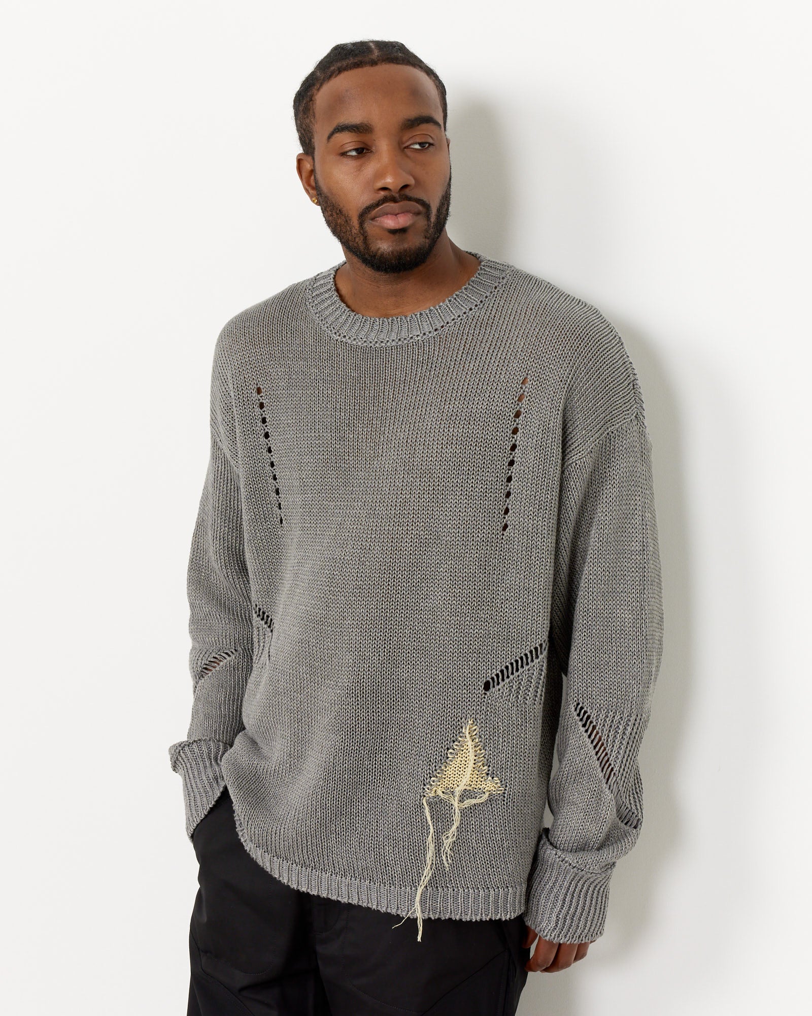 ROA Hemp Crewneck Grey - Grey / L (260017)