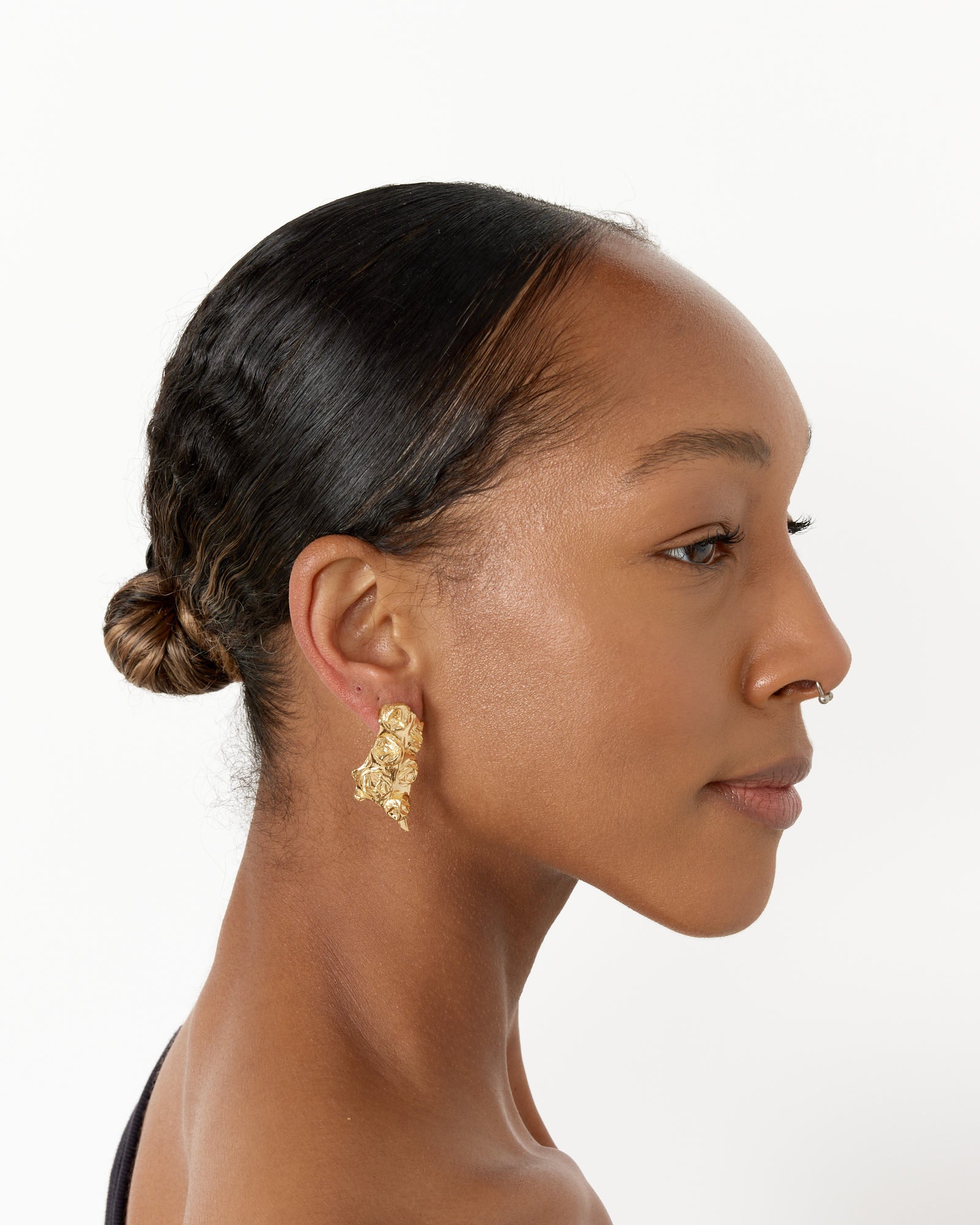 Completedworks The Bit Of Bubble Wrap Stuck In The Vacuum Earrings - 18ct Gold Plate - Default Title (260057)