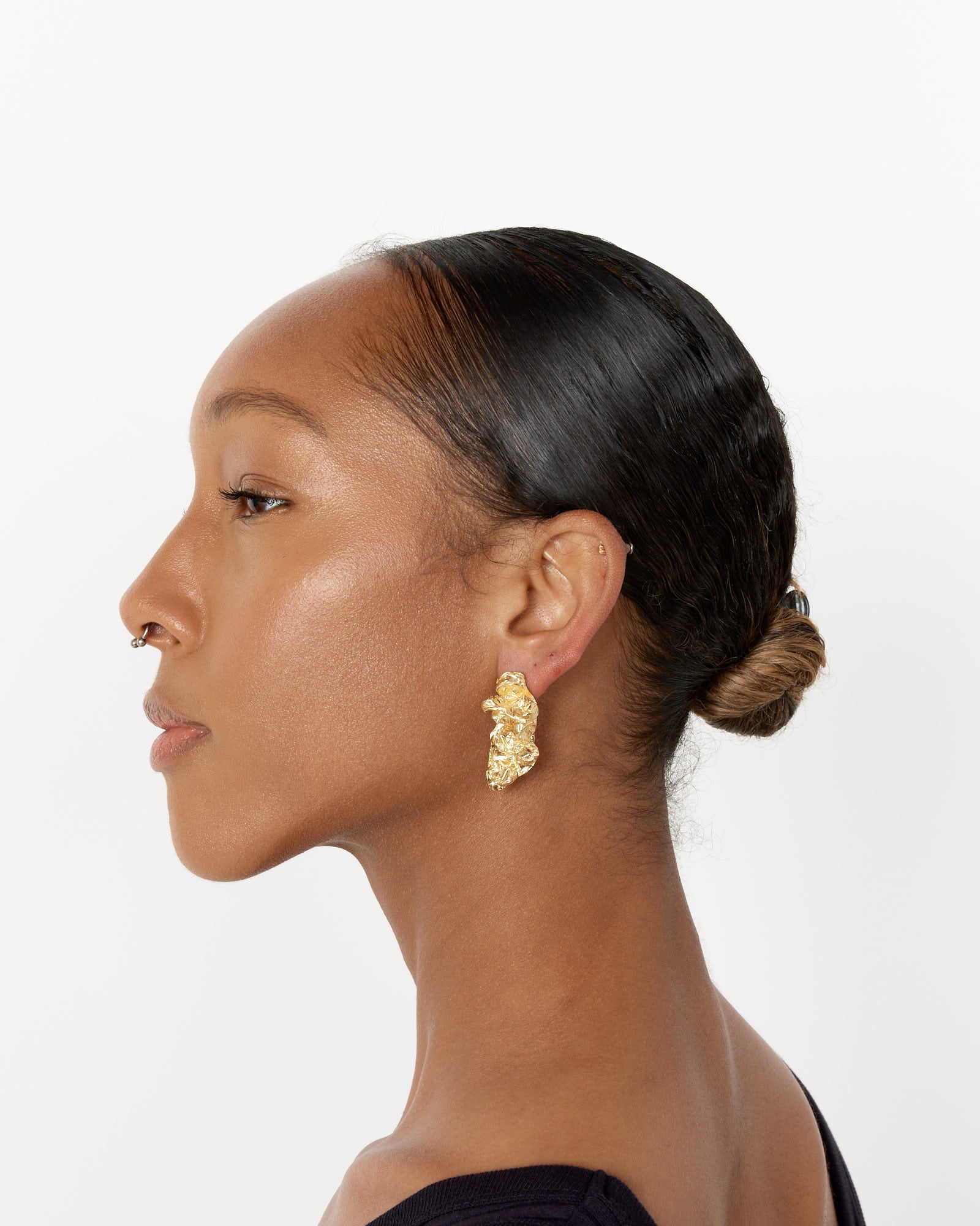 Completedworks The Bit Of Bubble Wrap Stuck In The Vacuum Earrings - 18ct Gold Plate - Default Title (260057)