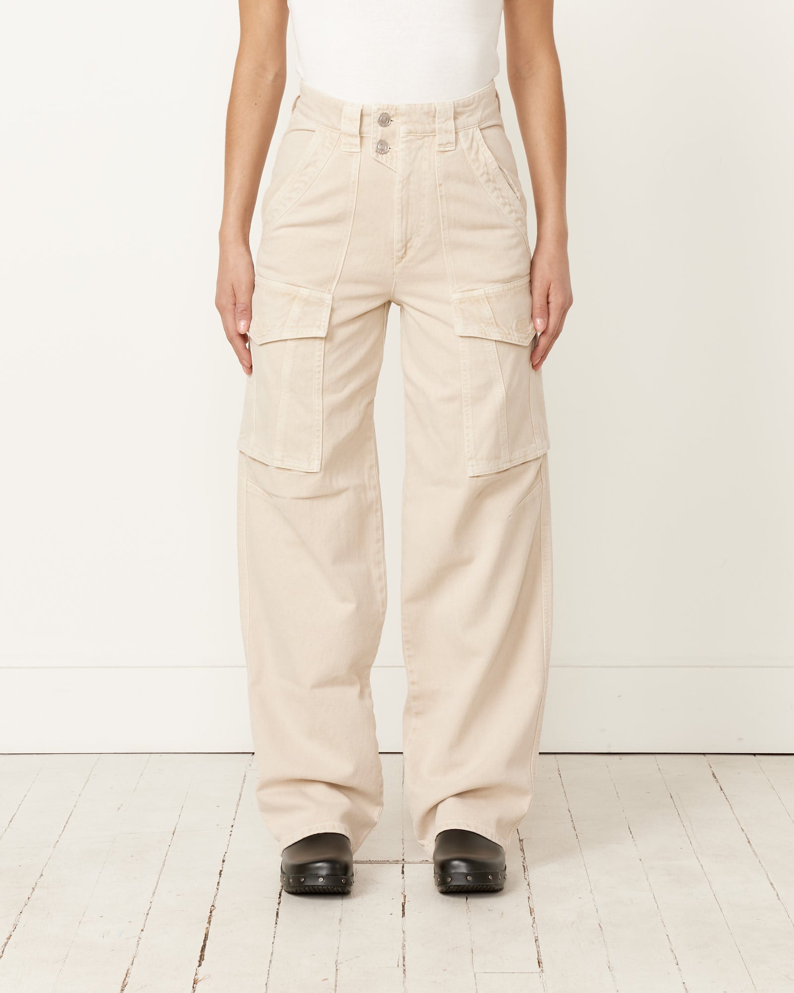 Isabel Marant Etoile Heilani Pant Ecru - Ecru / 32 (260577)