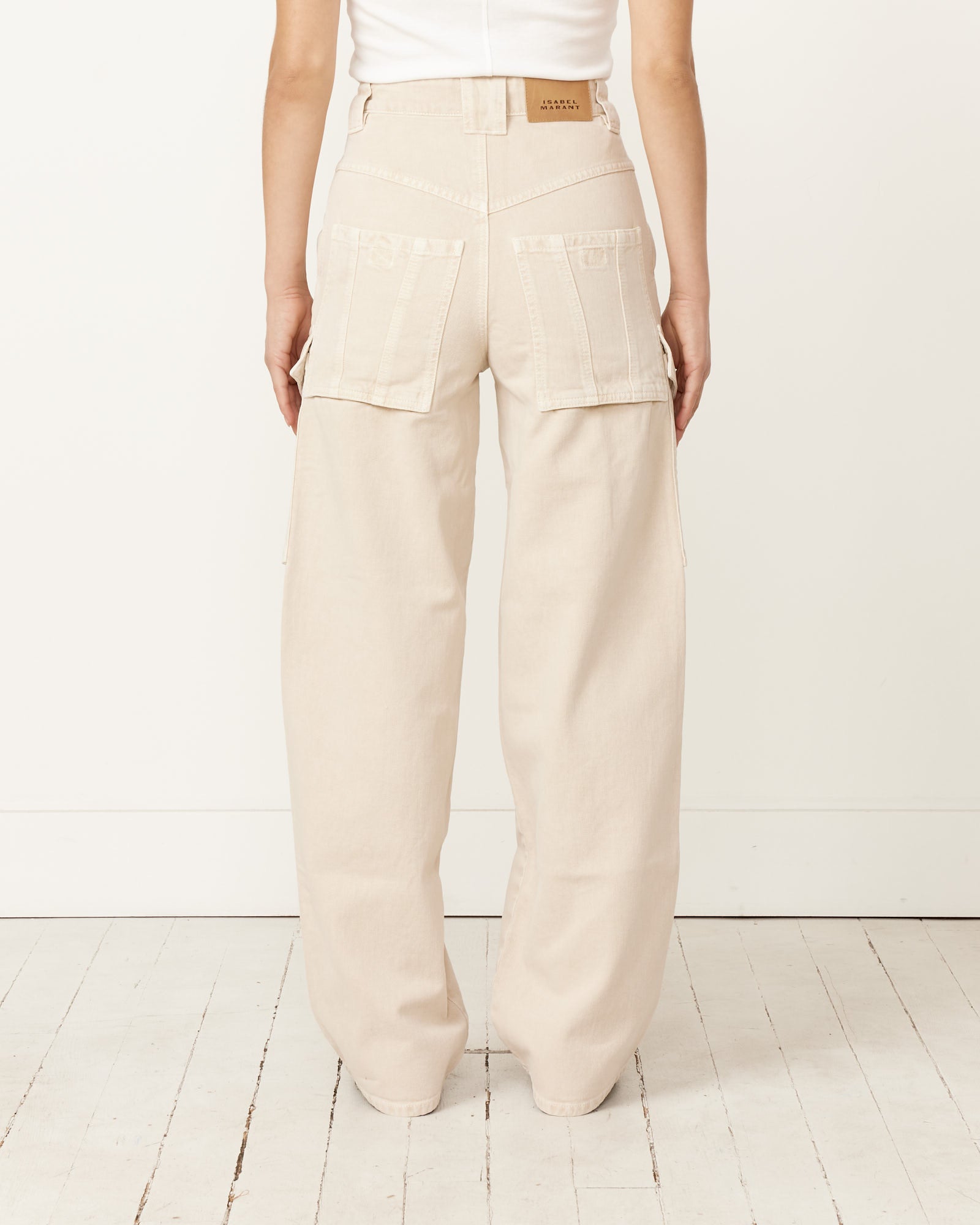 Isabel Marant Etoile Heilani Pant Ecru - Ecru / 32 (260577)