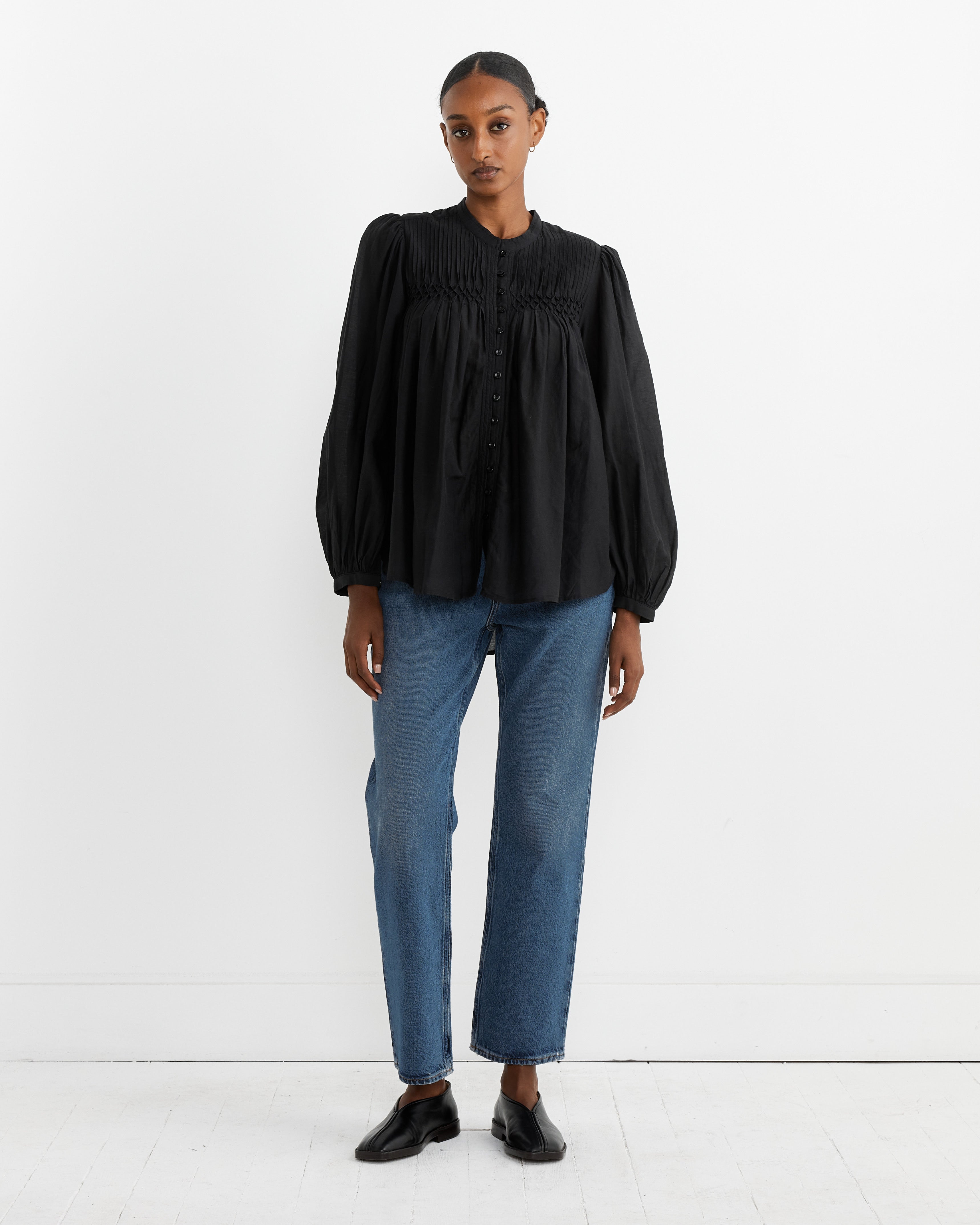 Isabel Marant Etoile Dorothe Blouse Black - Black / 36 (260672)