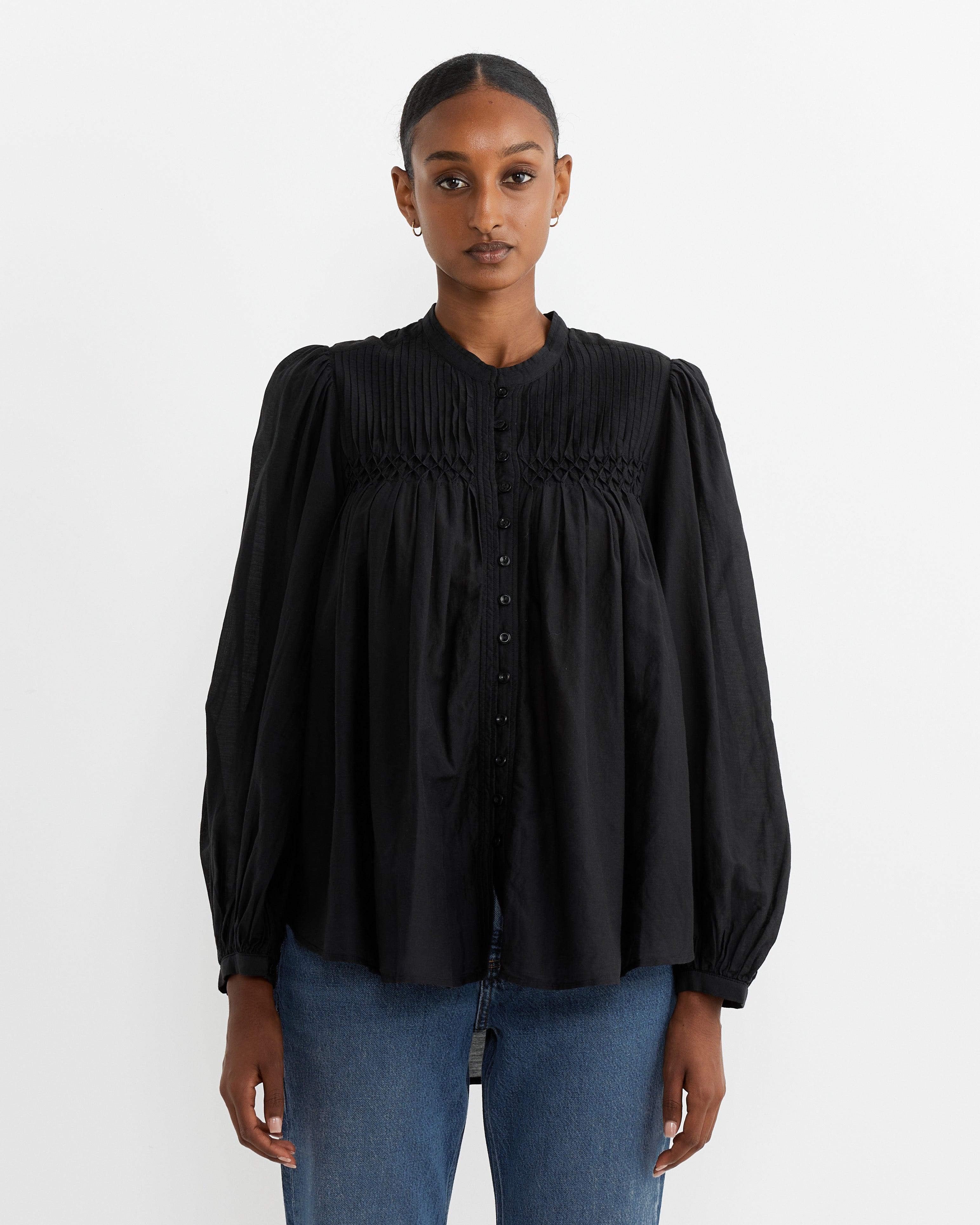 Isabel Marant Etoile Dorothe Blouse Black - Black / 36 (260672)