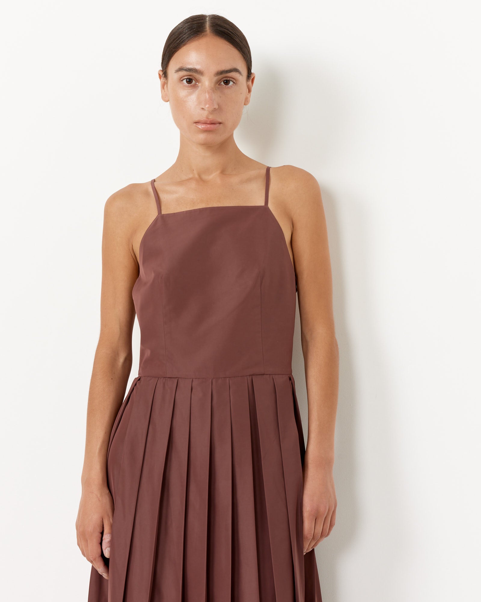 Tibi Italian Sporty Overall Dress Cinnamon - Cinnamon / 0 (260675)