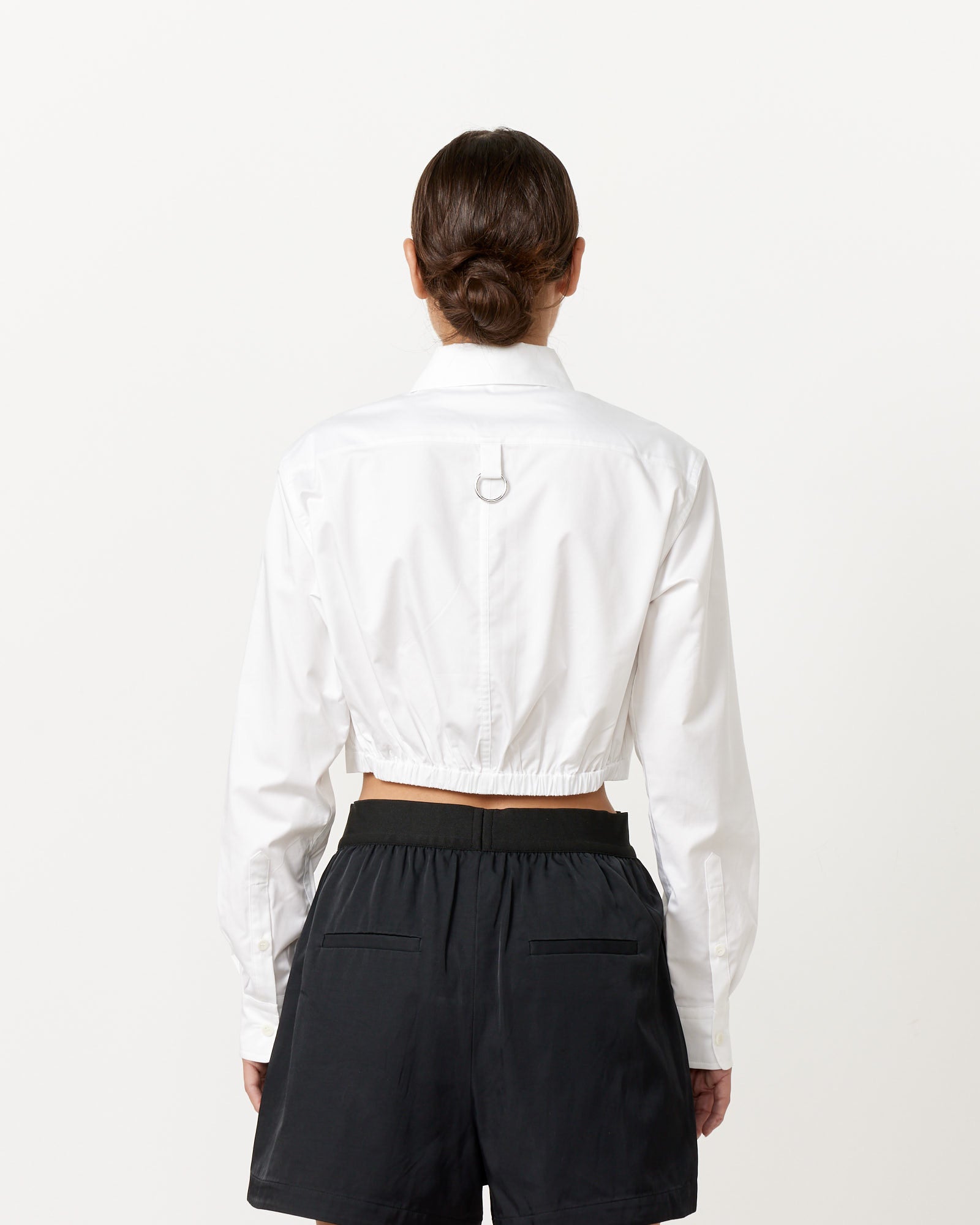 Tibi Eco Poplin Cropped Shirt White - White / XS (260678)