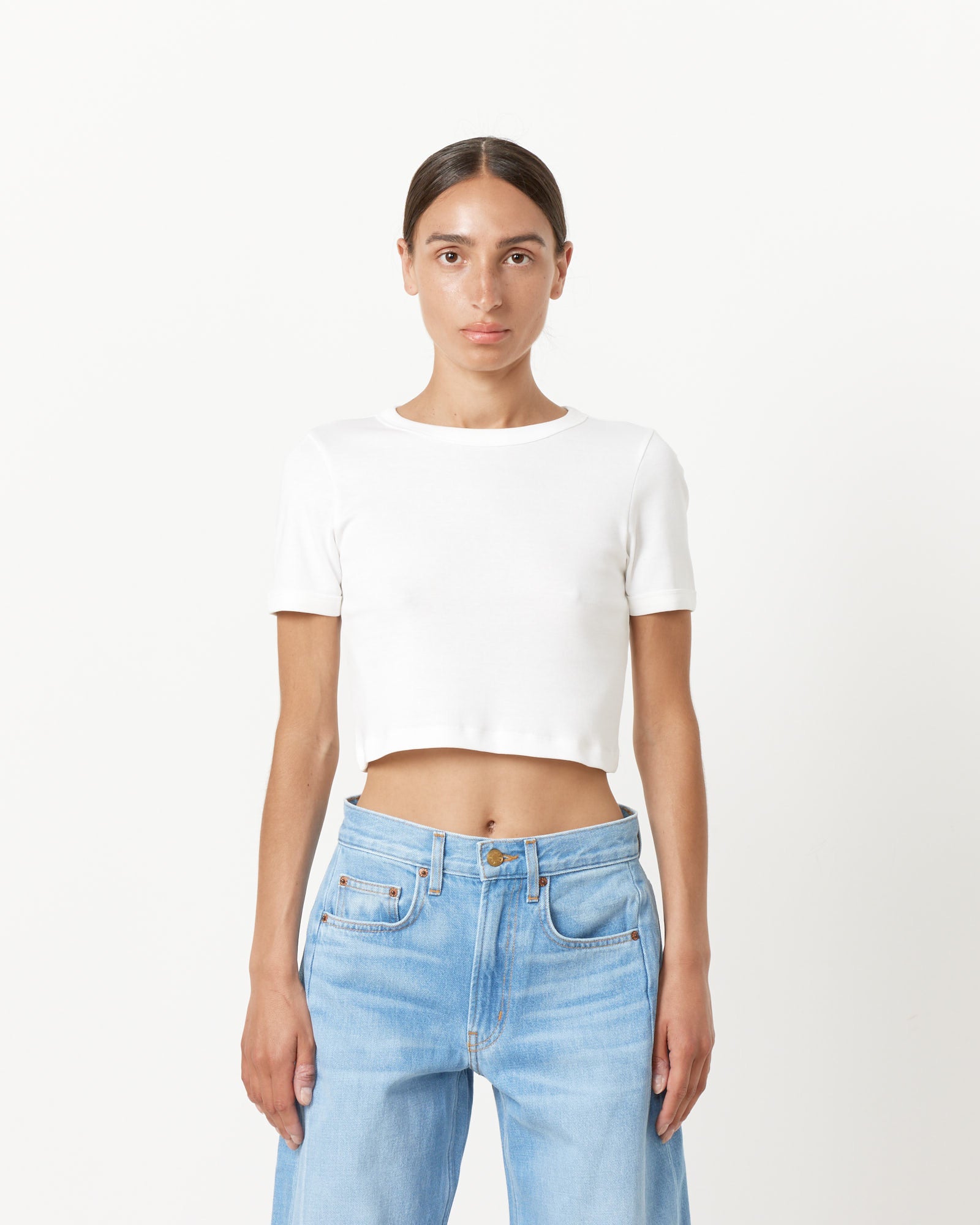 FLORE FLORE Car Crop White - White / S (260744)