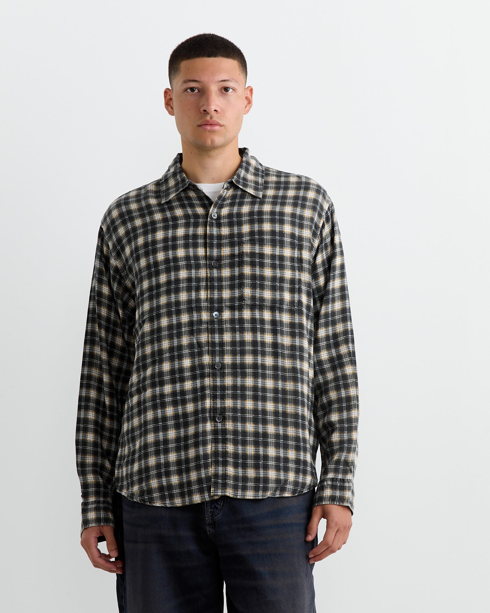 Stussy Matthew Plaid Shirt Black - Black / L (260761)