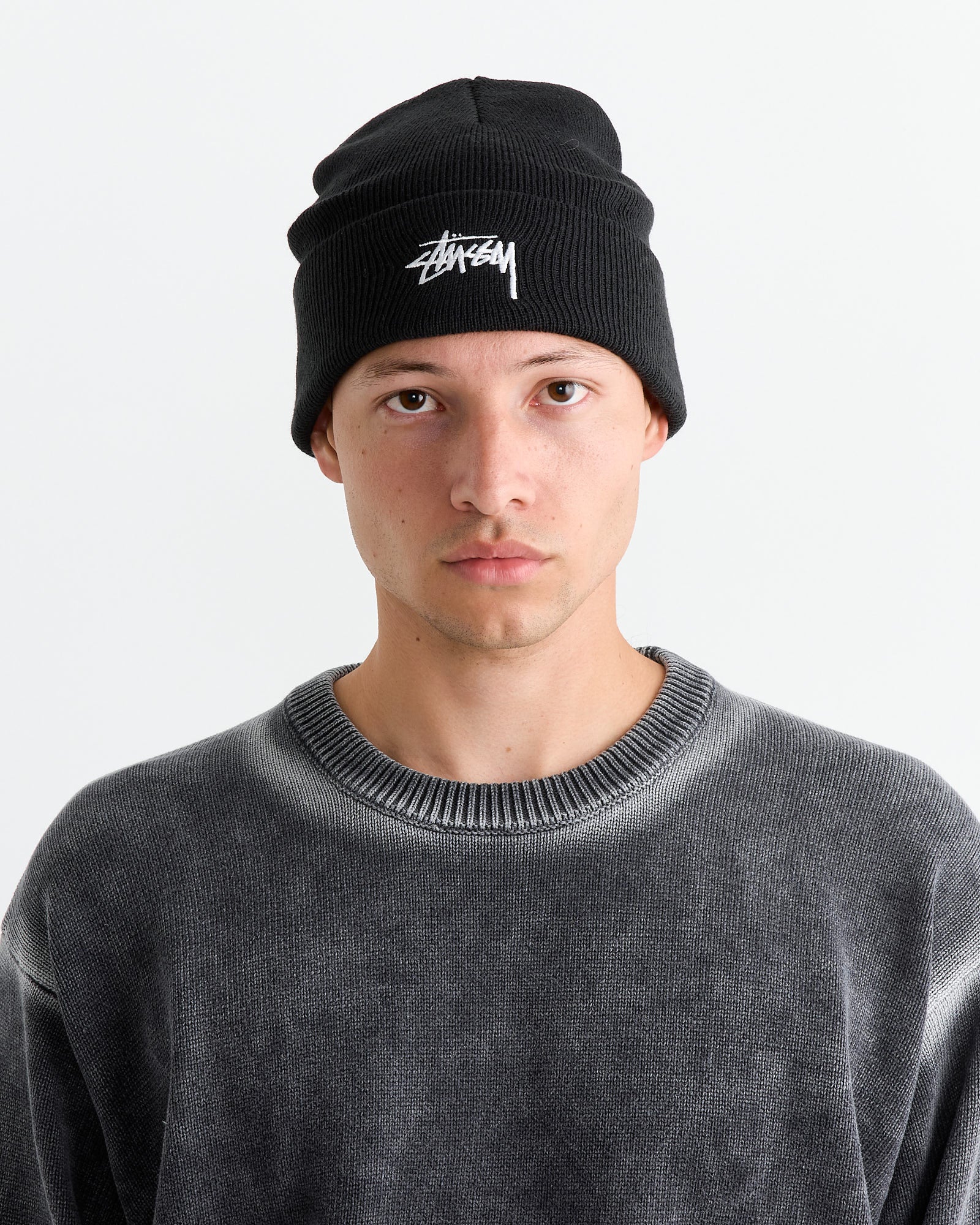 Stock Cuff Beanie in Black