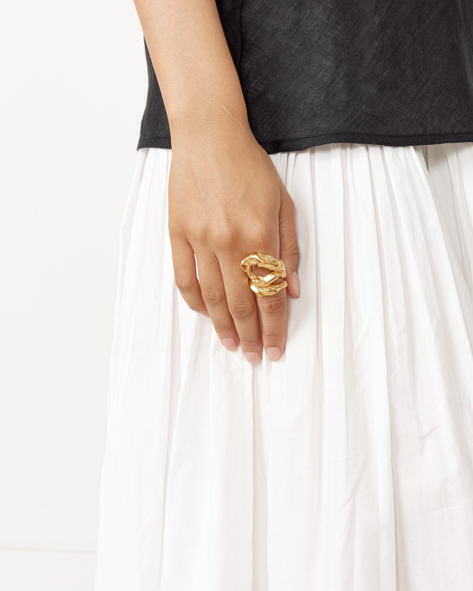 Simuero Pedrera Ring Gold Plated - Gold Plated / 6.5 (260838)