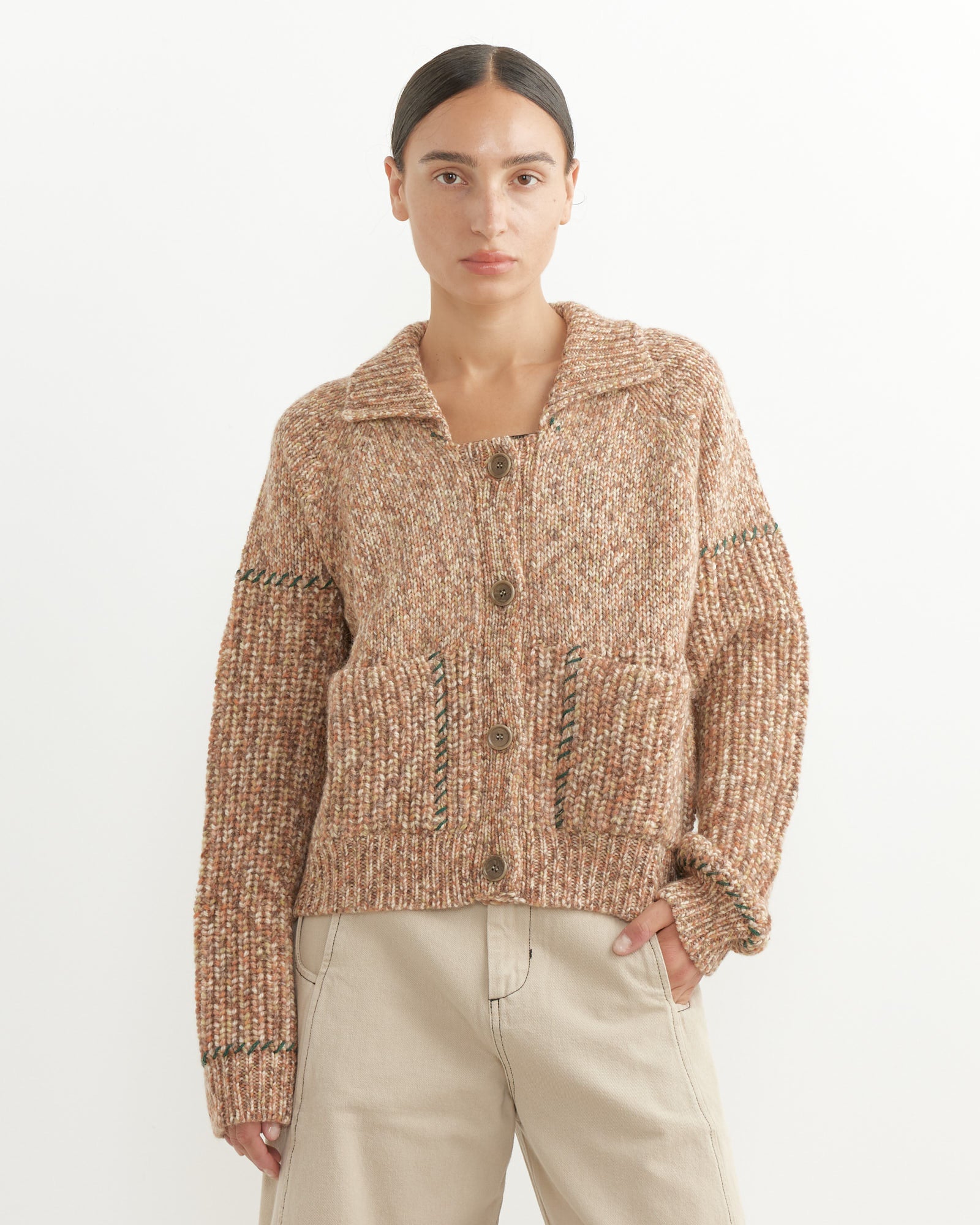 Henrik Vibskov Stitch Cardigan Fall Mix - Fall Mix / XS (260940)