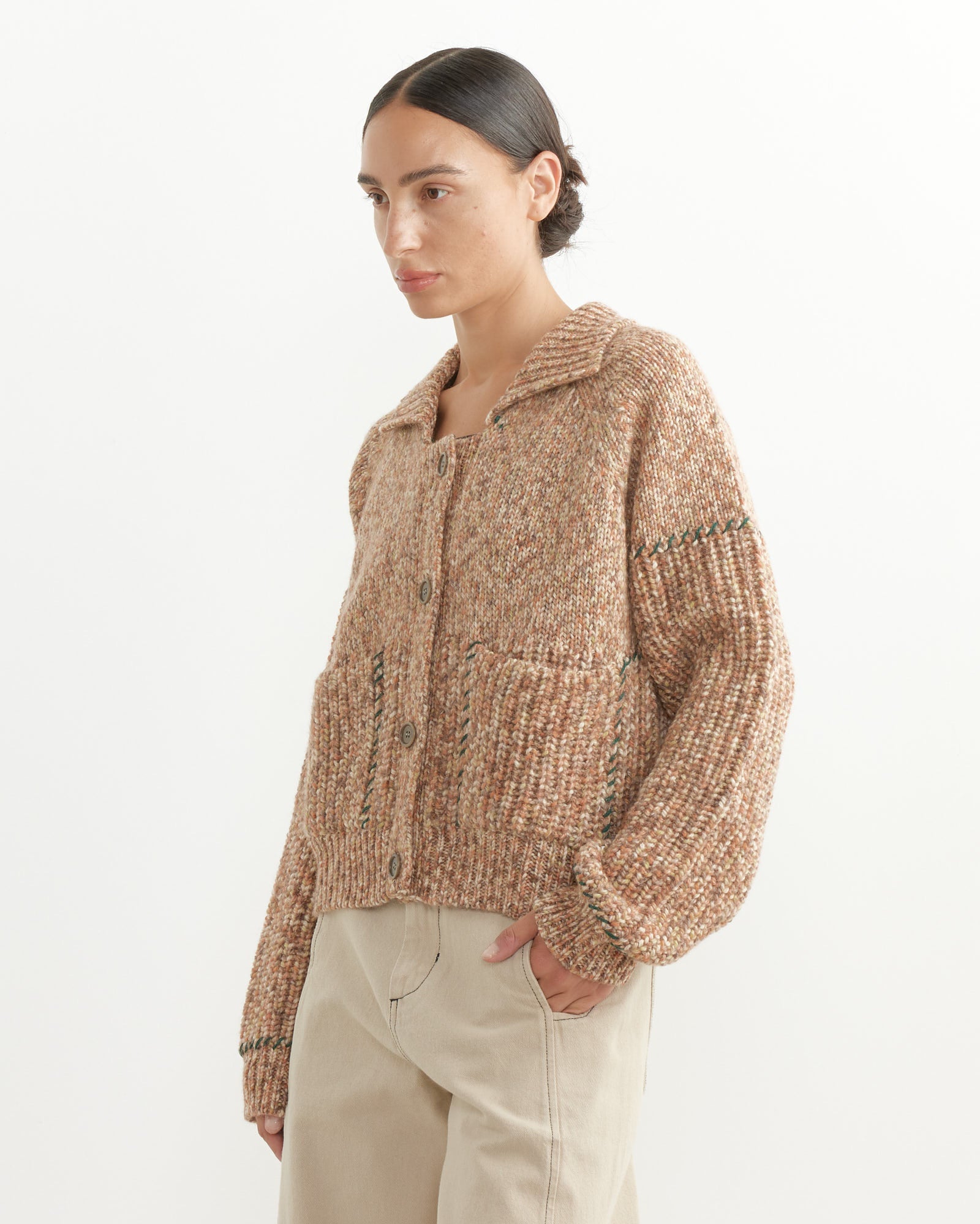 Stitch Cardigan in Fall Mix