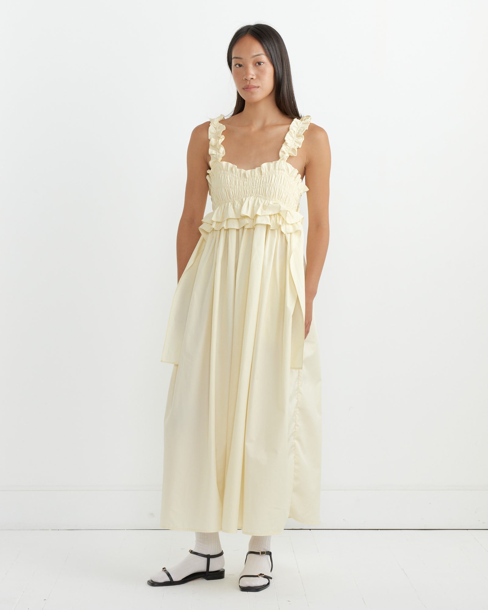 Cecilie Bahnsen Giovanna Dress Soft Yellow - Soft Yellow / 6 (260969)