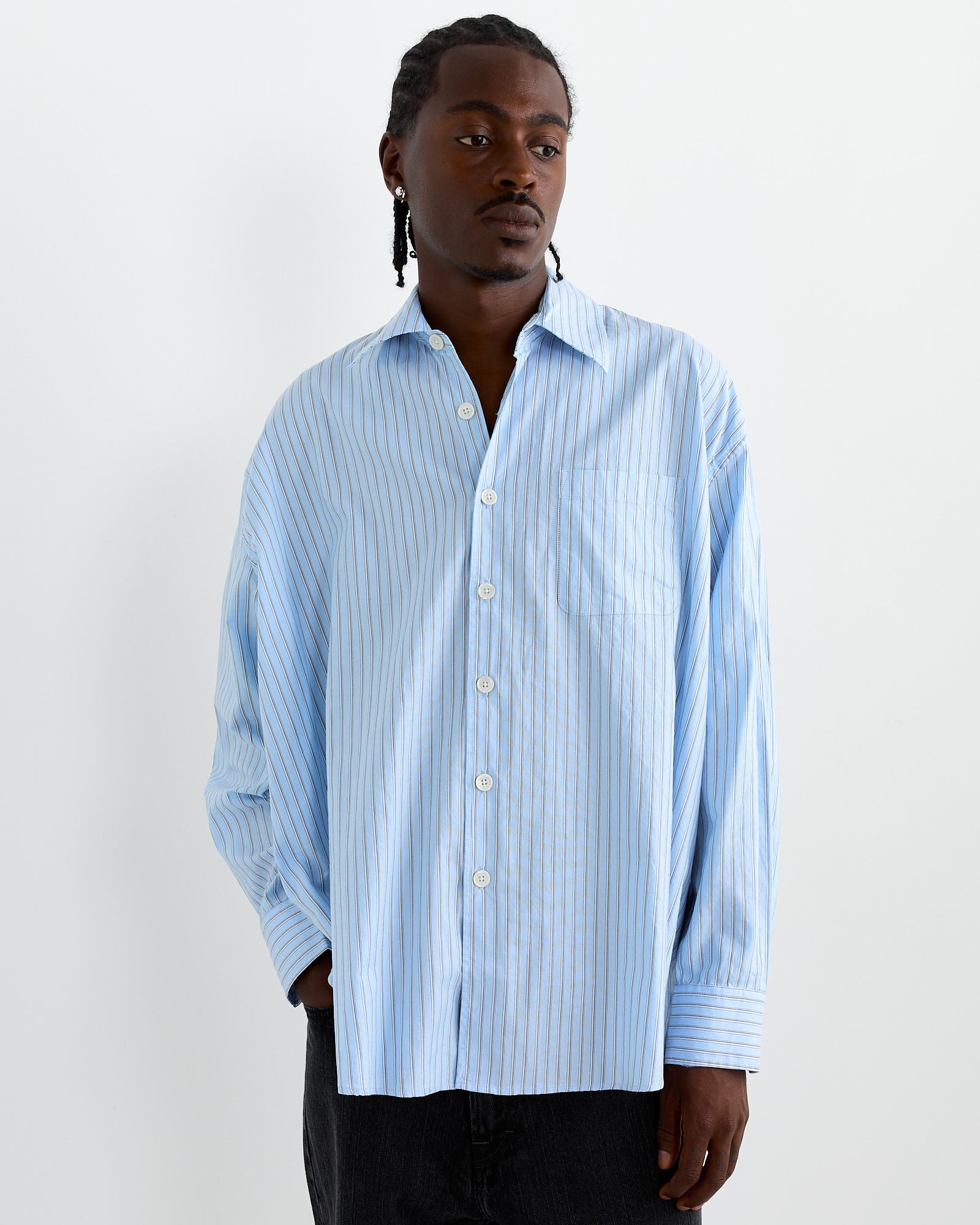 Our Legacy Borrowed Shirt Big Daddy Stripe - Big Daddy Stripe / 46 (261073)