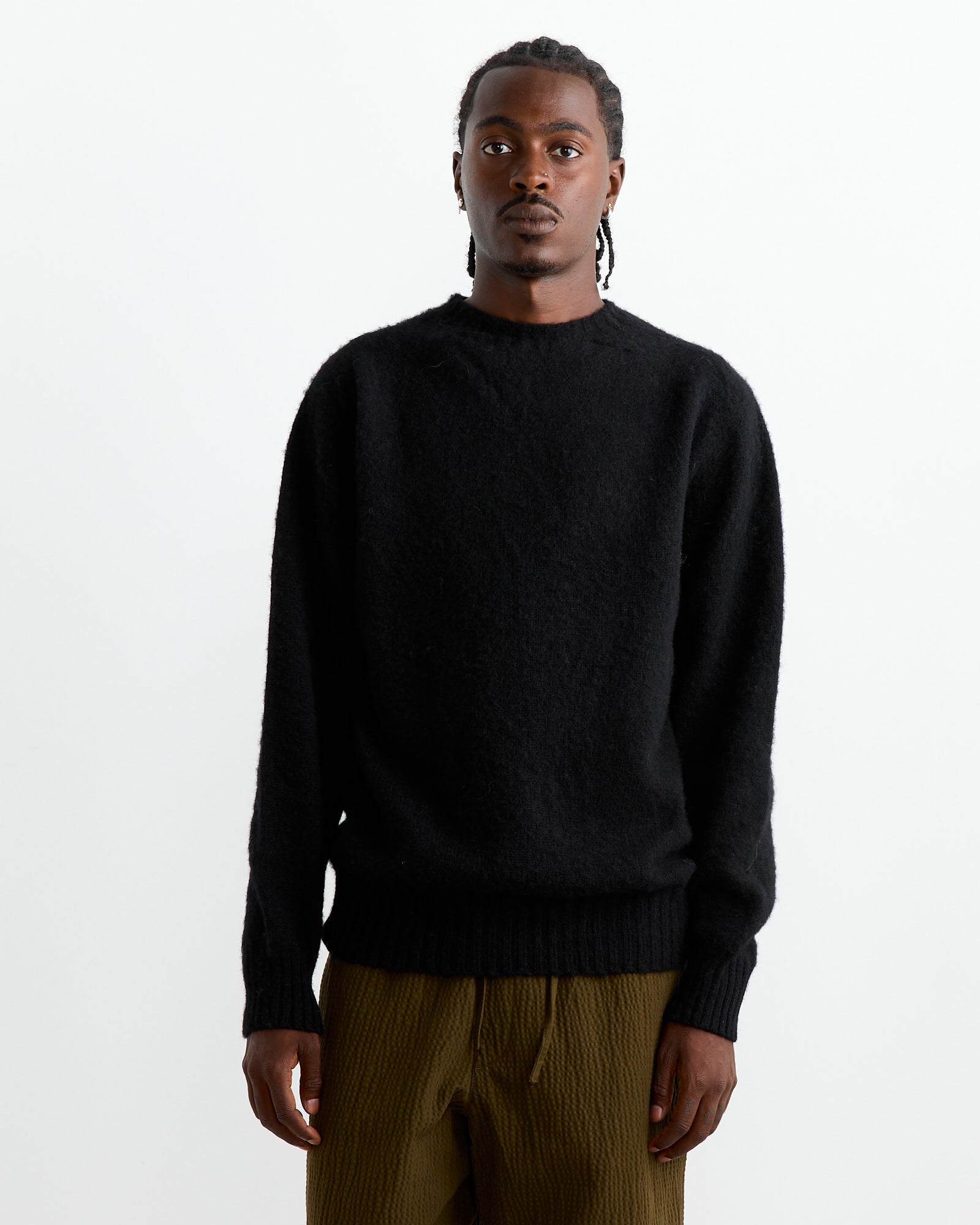 YMC Suedehead Crew Neck Black - Black / L (261177)