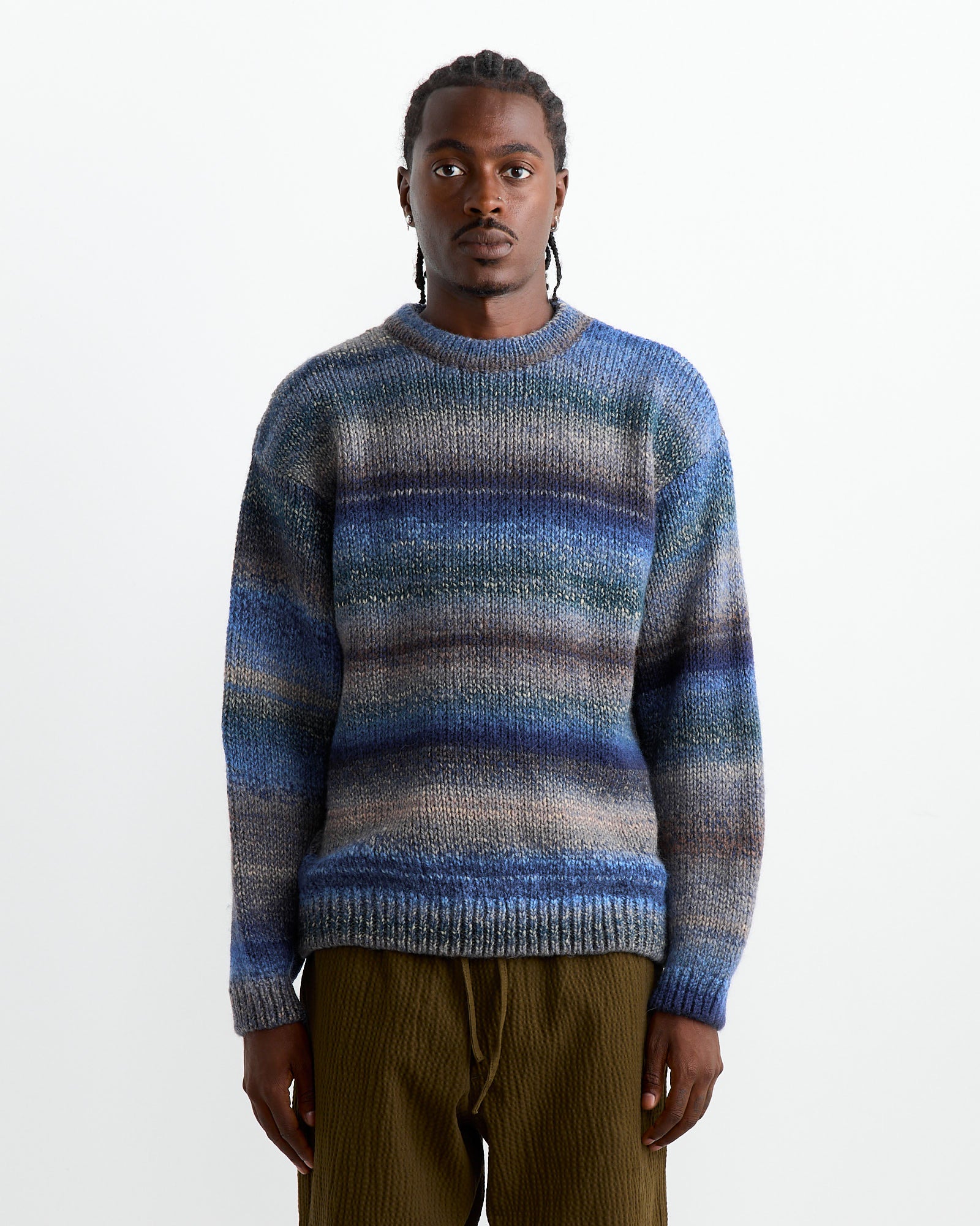 Undertones Boxy Crew Knit in Blue