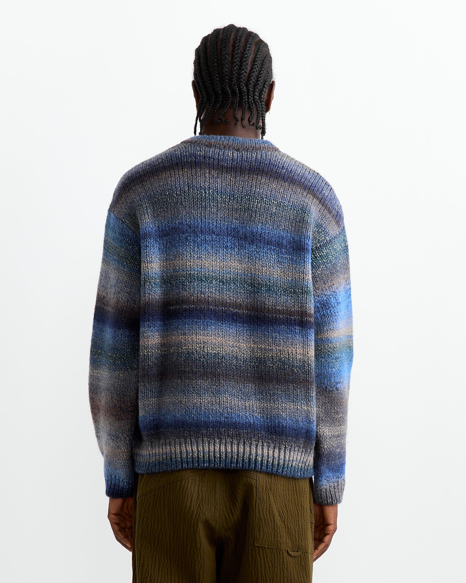 YMC Undertones Boxy Crew Knit Blue - Blue / M (261196)