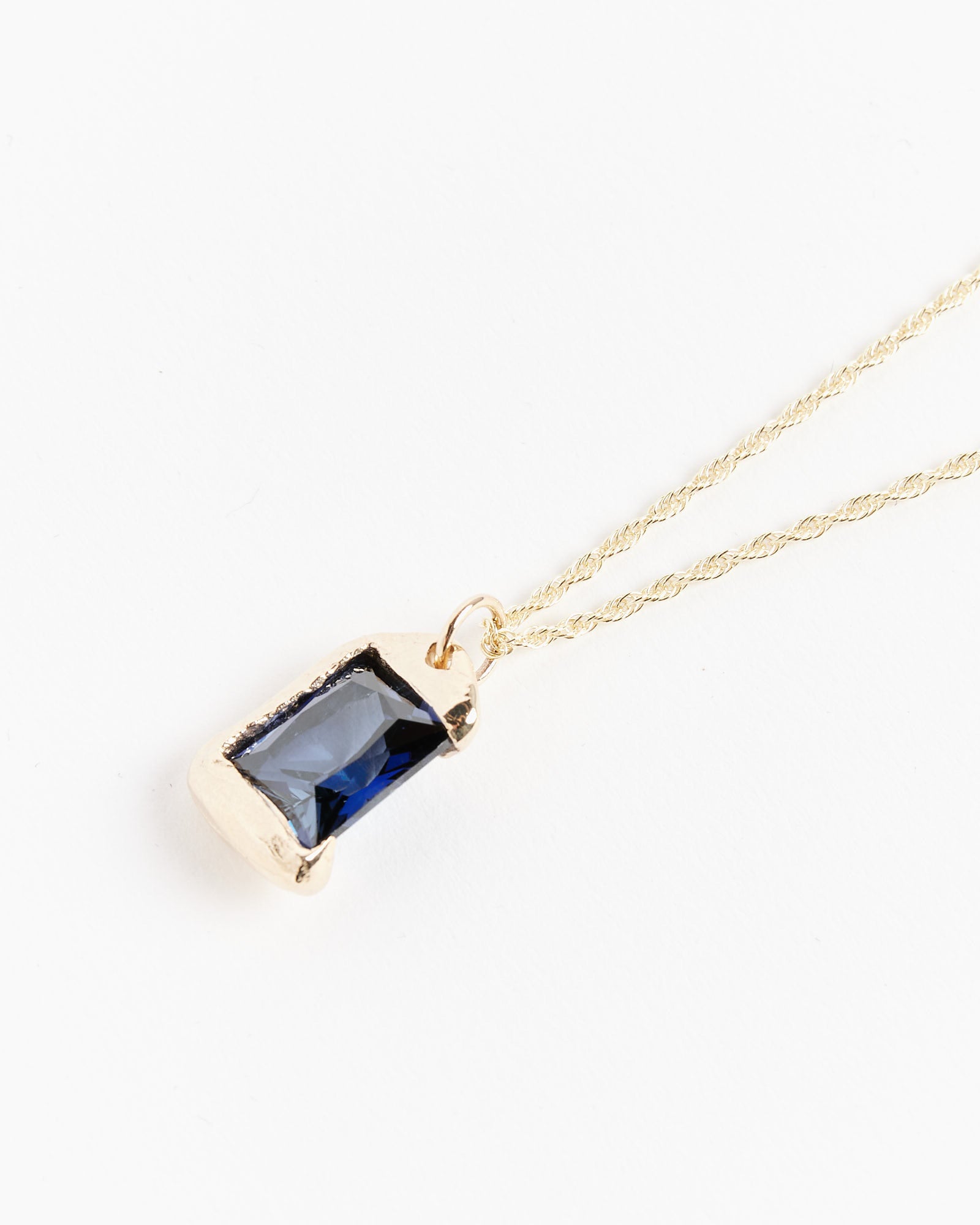 Bleue Burnham Rose Pendant - Gold/Blue - 20" - Default Title (261286)