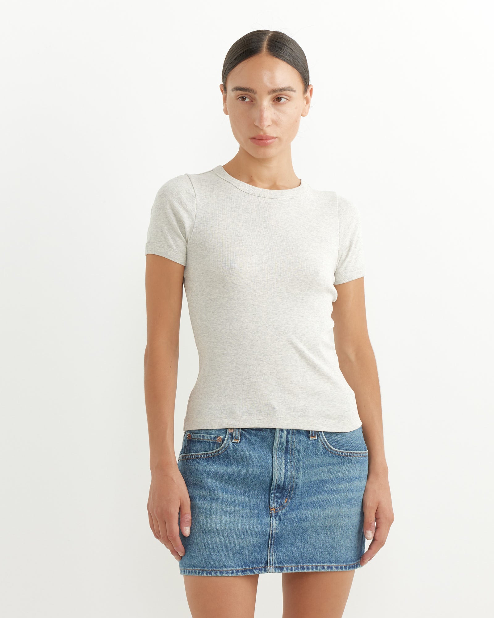 FLORE FLORE Car Tee Heather Grey - Heather Grey / XS (261384)