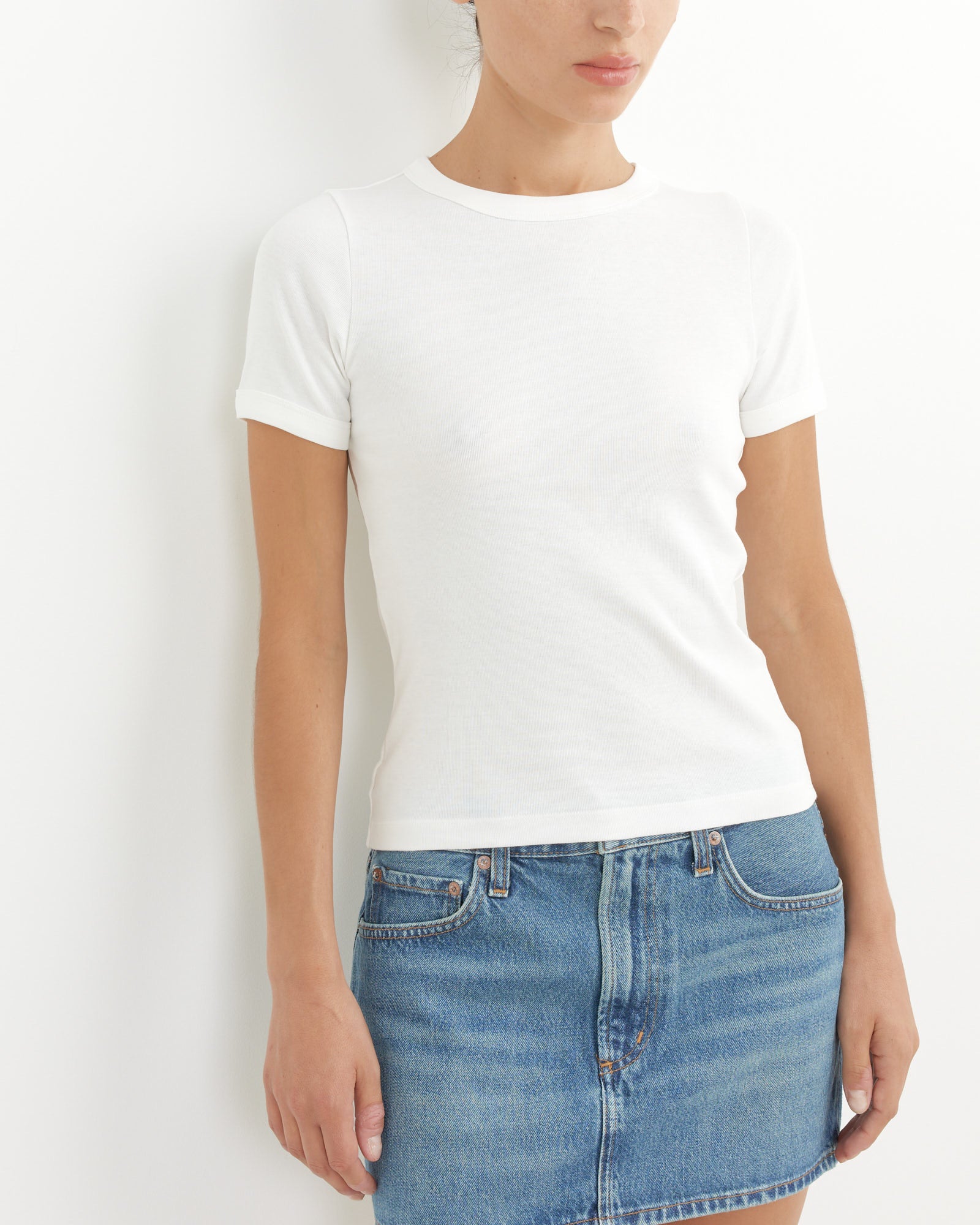 Car Tee in White