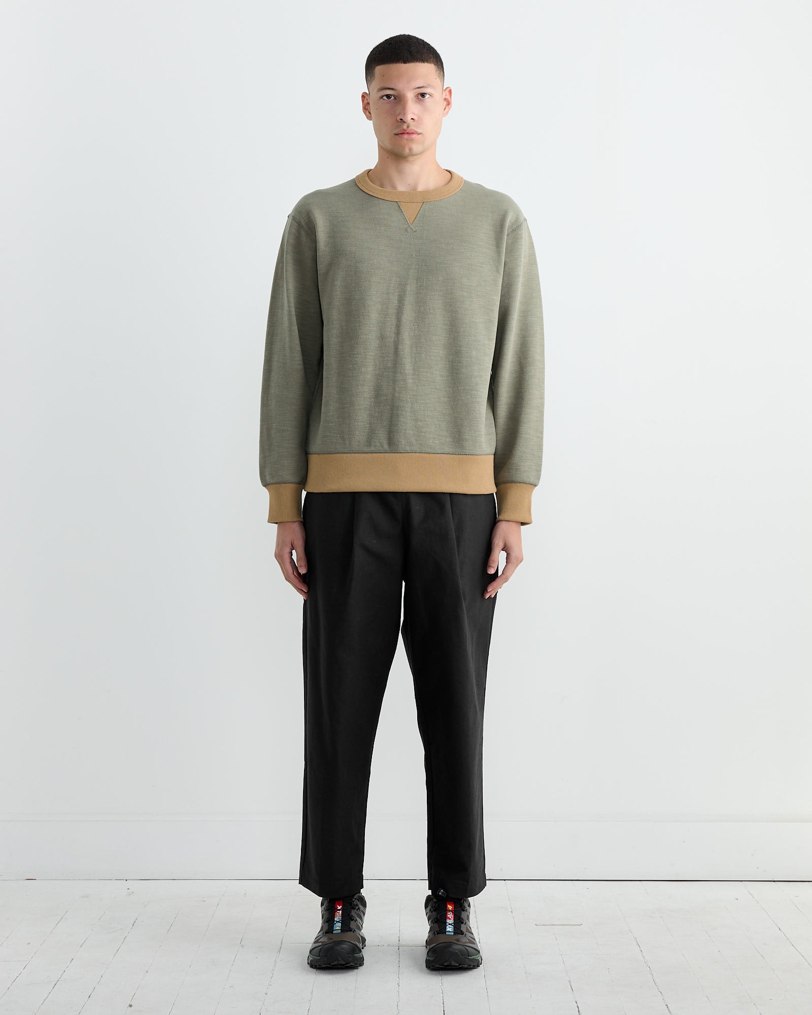 Jackman GG Sweat Crewneck Olive/Ocher - Olive/Ocher / L (261425)