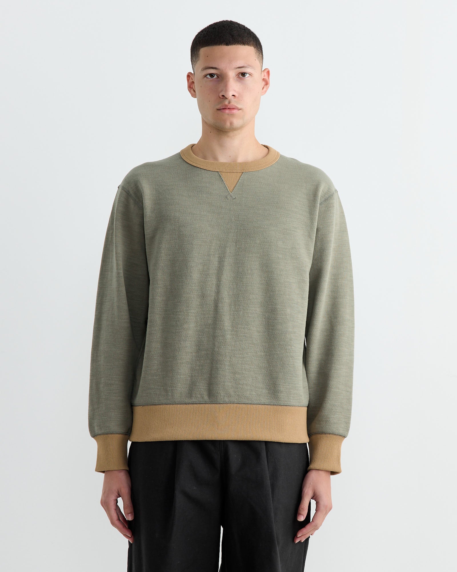 Jackman GG Sweat Crewneck Olive/Ocher - Olive/Ocher / L (261425)