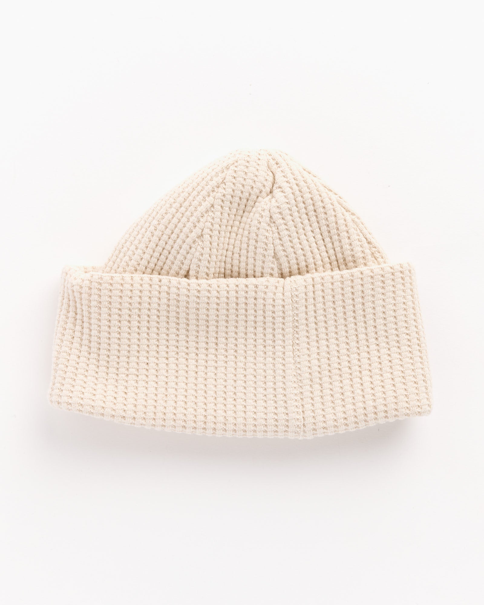 Waffle Knit Cap in Ivory